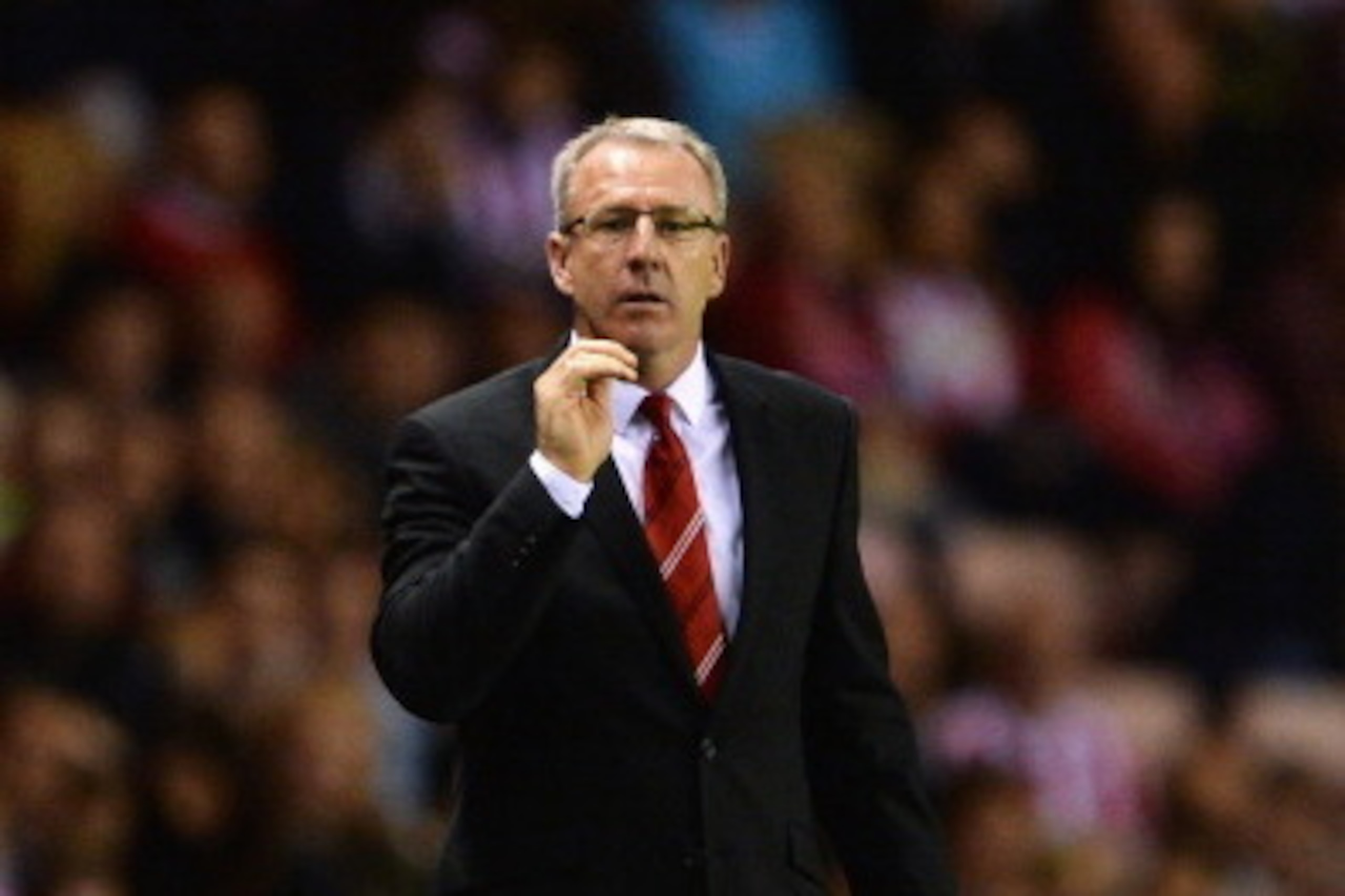 SUNDERLAND, ENGLAND - OCTOBER 05:  Sunderland caretaker manager Kevin Ball looks on during the Barclays Premier League match between Sunderland and Manchester United at the Stadium of Light on October 5, 2013 in Sunderland, England.  (Photo by Michael Reg