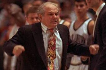 Villanova coach Rollie Massimino (shown in 1992) was known for his colorful sideline demeanor.