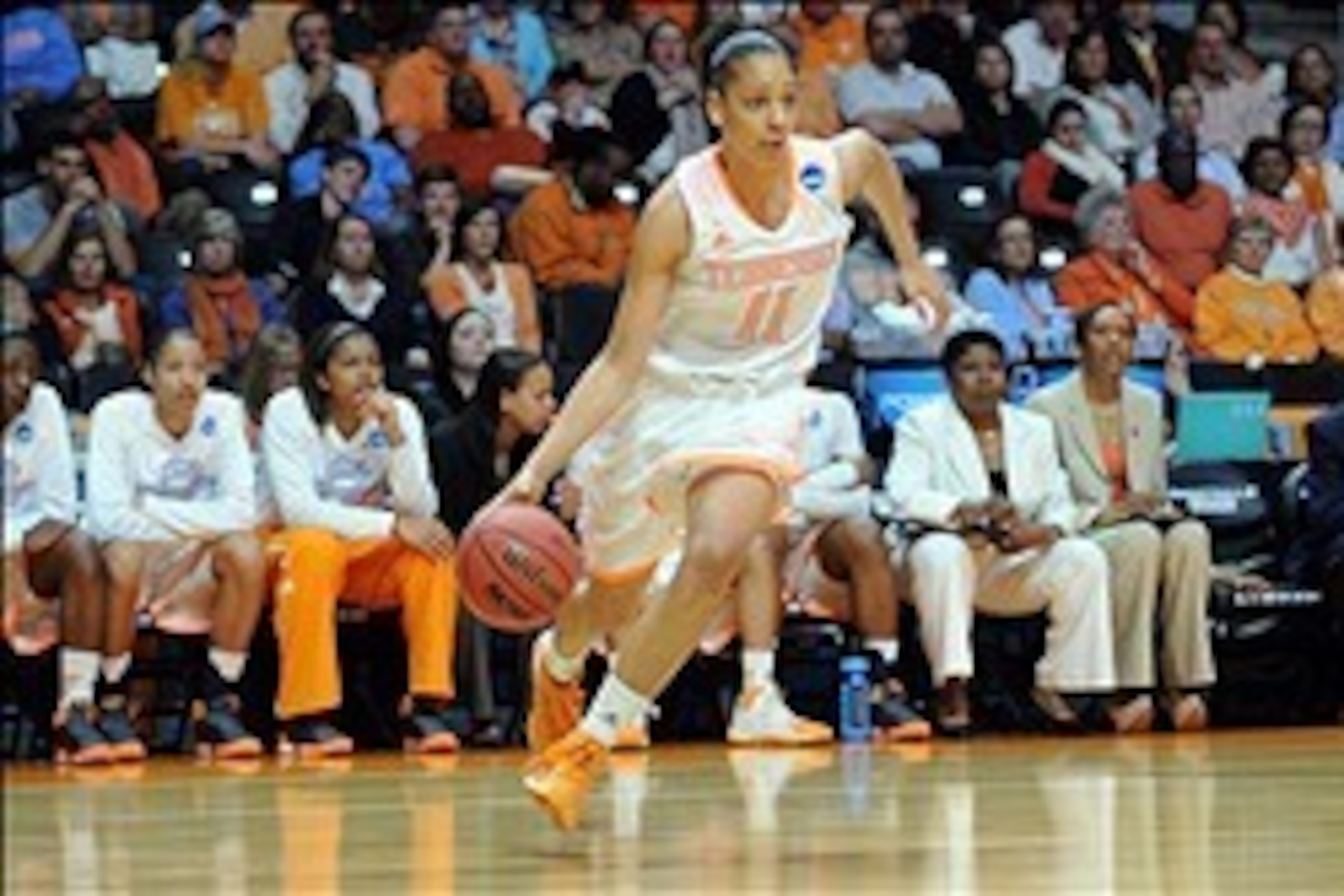 Mar 24, 2014; Knoxville, TN, USA; Tennessee Lady Volunteers forward Cierra Burdick (11) during the second half of a women's college basketball game against the St. John's Red Storm in the second round of the NCAA Tournament at Thompson-Boling Arena. Tenne