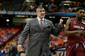 South Carolina coach Frank Martin was punished for yelling at a player.