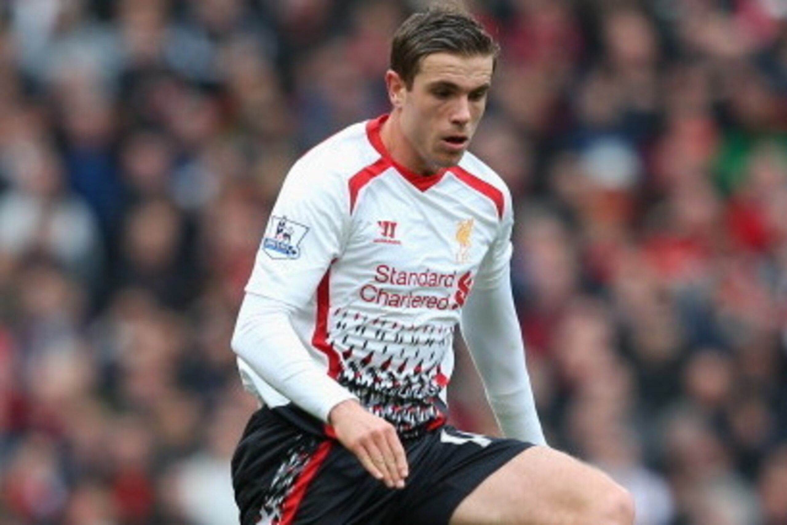MANCHESTER, ENGLAND - MARCH 16:  Jordan Henderson of Liverpool in action during the Barclays Premier League match between Manchester United and Liverpool at Old Trafford on March 16, 2014 in Manchester, England.  (Photo by Alex Livesey/Getty Images)