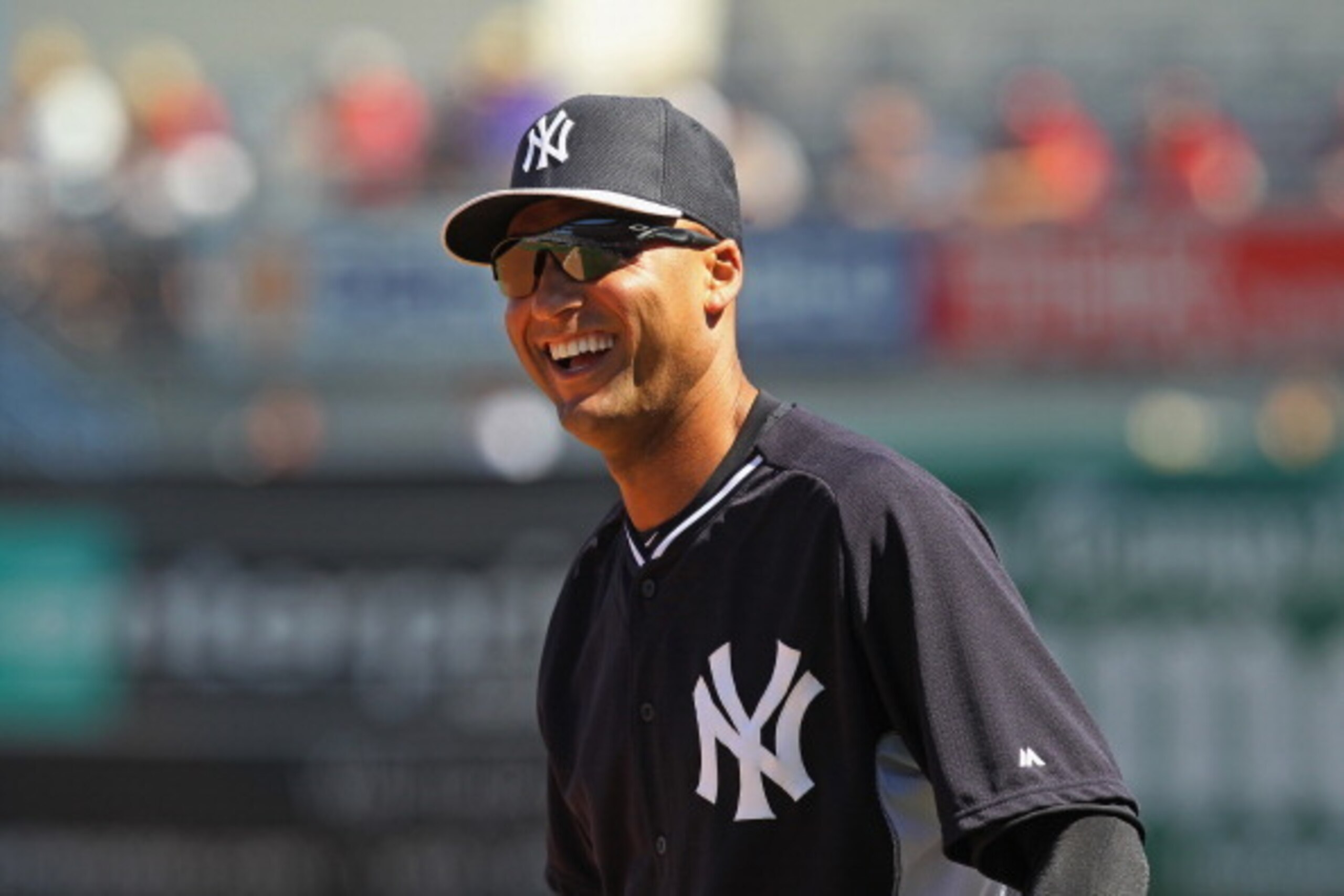 TAMPA, FL - MARCH 1: Derek Jeter #2 of the New York Yankees smiles during a spring training game at George M. Steinbrenner Field on March 1, 2014 in Tampa, Florida. (Scott Iskowitz/ Getty Images) TAMPA, FL - MARCH 1: Derek Jeter #2 of the New York Yankees smiles during a spring training game at George M. Steinbrenner Field on March 1, 2014 in Tampa, Florida. (Scott Iskowitz/ Getty Images)