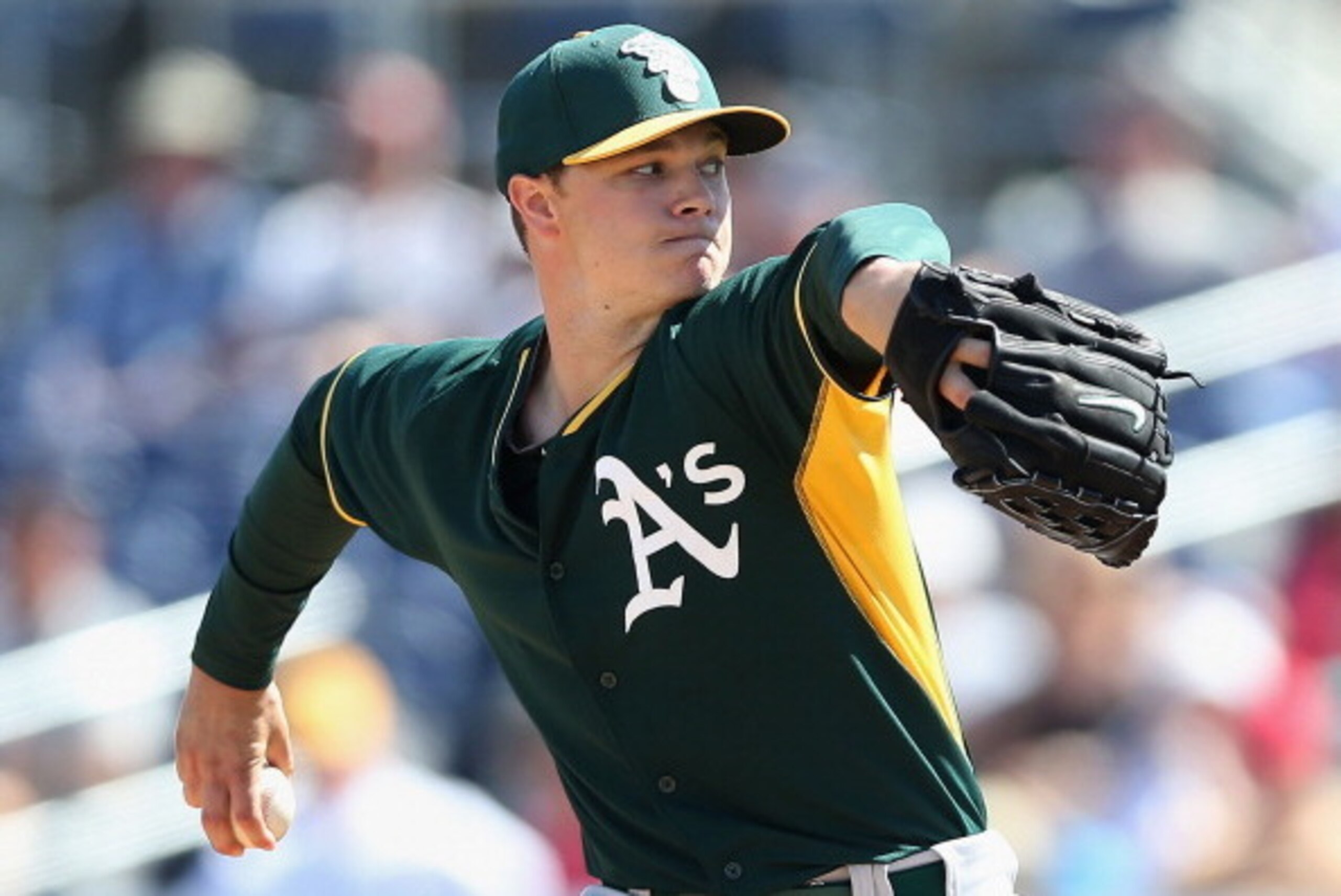 PEORIA, AZ - MARCH 11: Starting pitcher Sonny Gray #54 of the Oakland Athletics pitches against the San Diego Padres during the spring training game at Peoria Stadium on March 11, 2014 in Peoria, Arizona. (Photo by Christian Petersen/Getty Images) PEORIA, AZ - MARCH 11: Starting pitcher Sonny Gray #54 of the Oakland Athletics pitches against the San Diego Padres during the spring training game at Peoria Stadium on March 11, 2014 in Peoria, Arizona. (Photo by Christian Petersen/Getty Images)