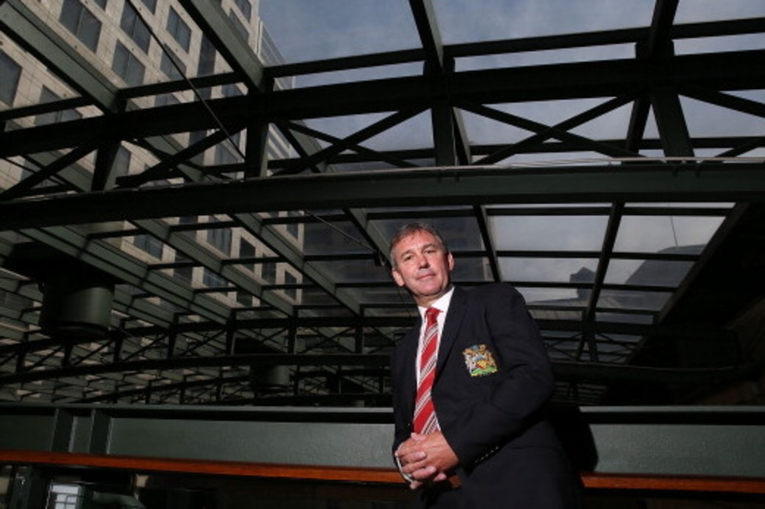 SYDNEY, AUSTRALIA - JULY 18:  Bryan Robson poses during the official Manchester United official lunch at Westin Hotel on July 18, 2013 in Sydney, Australia.  (Photo by Mark Metcalfe/Getty Images)