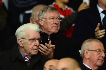 MANCHESTER, ENGLAND - JANUARY 01:  Ex- Manchester United Manager Sir Alex Ferguson looks on prior to the Barclays Premier League match between Manchester United and Tottenham Hotspur at Old Trafford on January 1, 2014 in Manchester, England.  (Photo by Mi