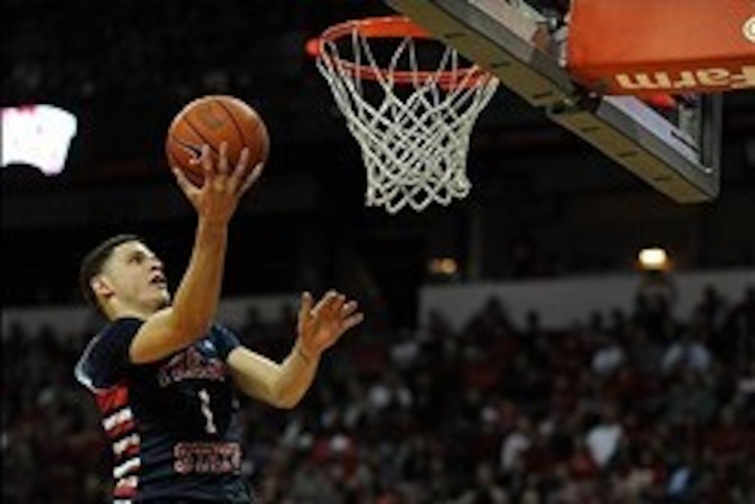 Jan 25, 2014; Las Vegas, NV, USA; Fresno State Bulldogs guard Tyler Johnson (1) shoots against the UNLV Runnin' Rebels during an NCAA men's basketball game at Thomas & Mack Center. Mandatory Credit: Stephen R. Sylvanie-USA TODAY Sports