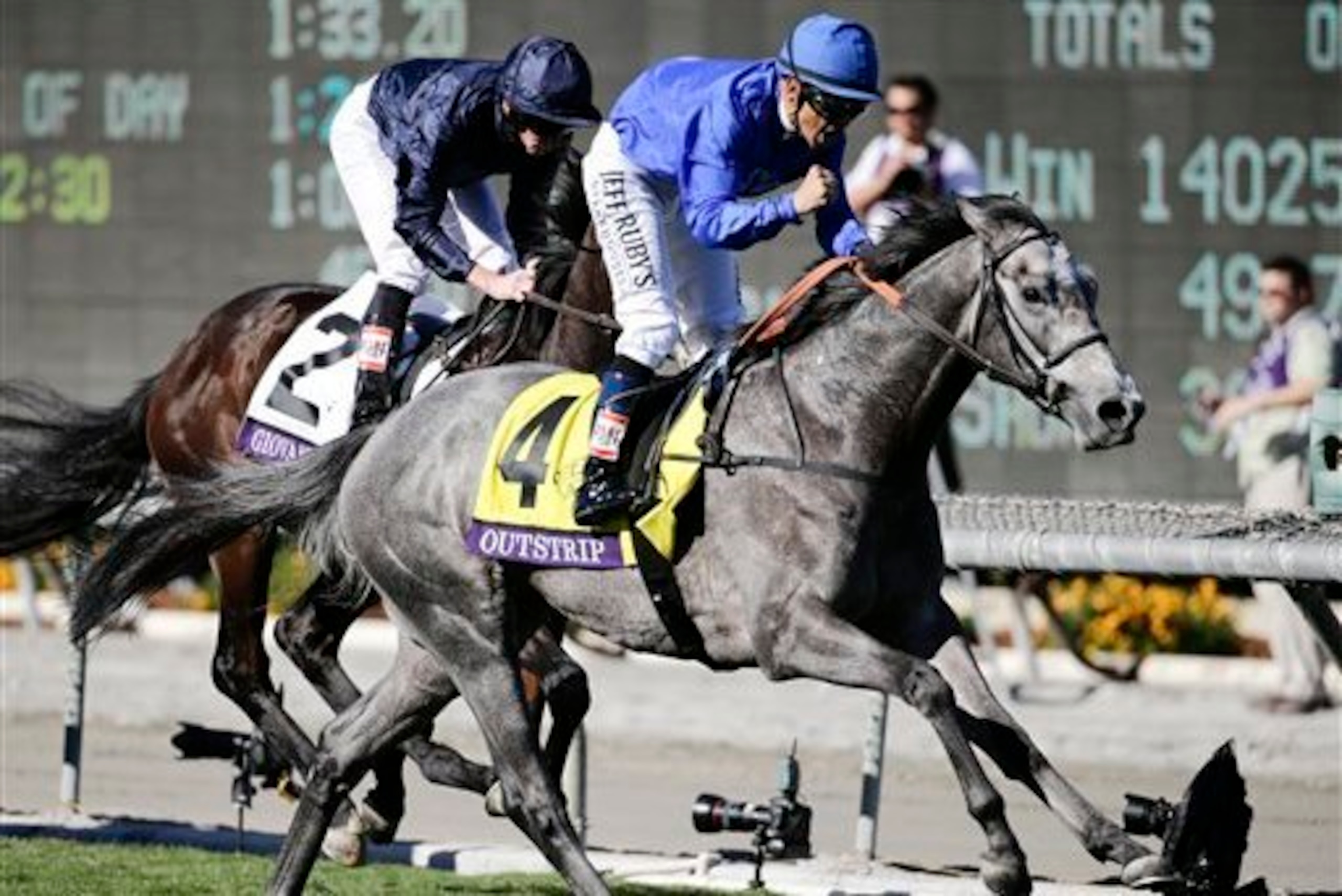 Giovanni Boldini makes his first start since running second to Outstrip in the 2013 Breeders' Cup Juvenile Turf.