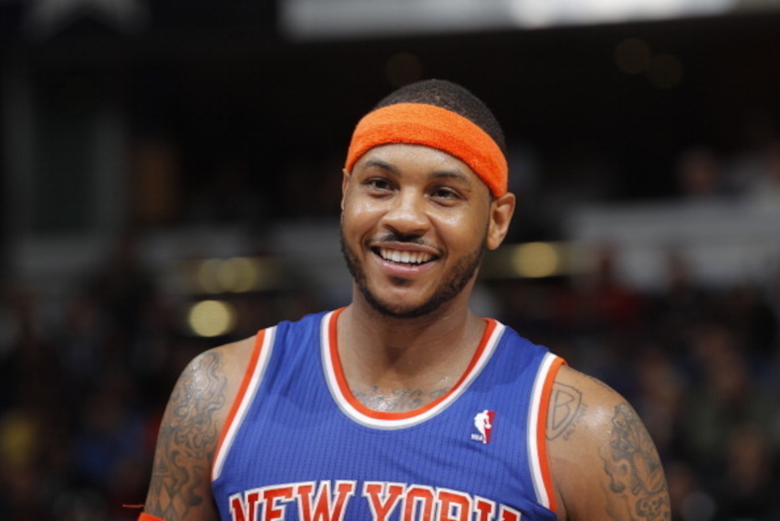 SACRAMENTO, CA - MARCH 26:  Carmelo Anthony #7 of the New York Knicks stands on the court during a game against the Sacramento Kings at Sleep Train Arena on March 26, 2014 in Sacramento, California. NOTE TO USER: User expressly acknowledges and agrees tha