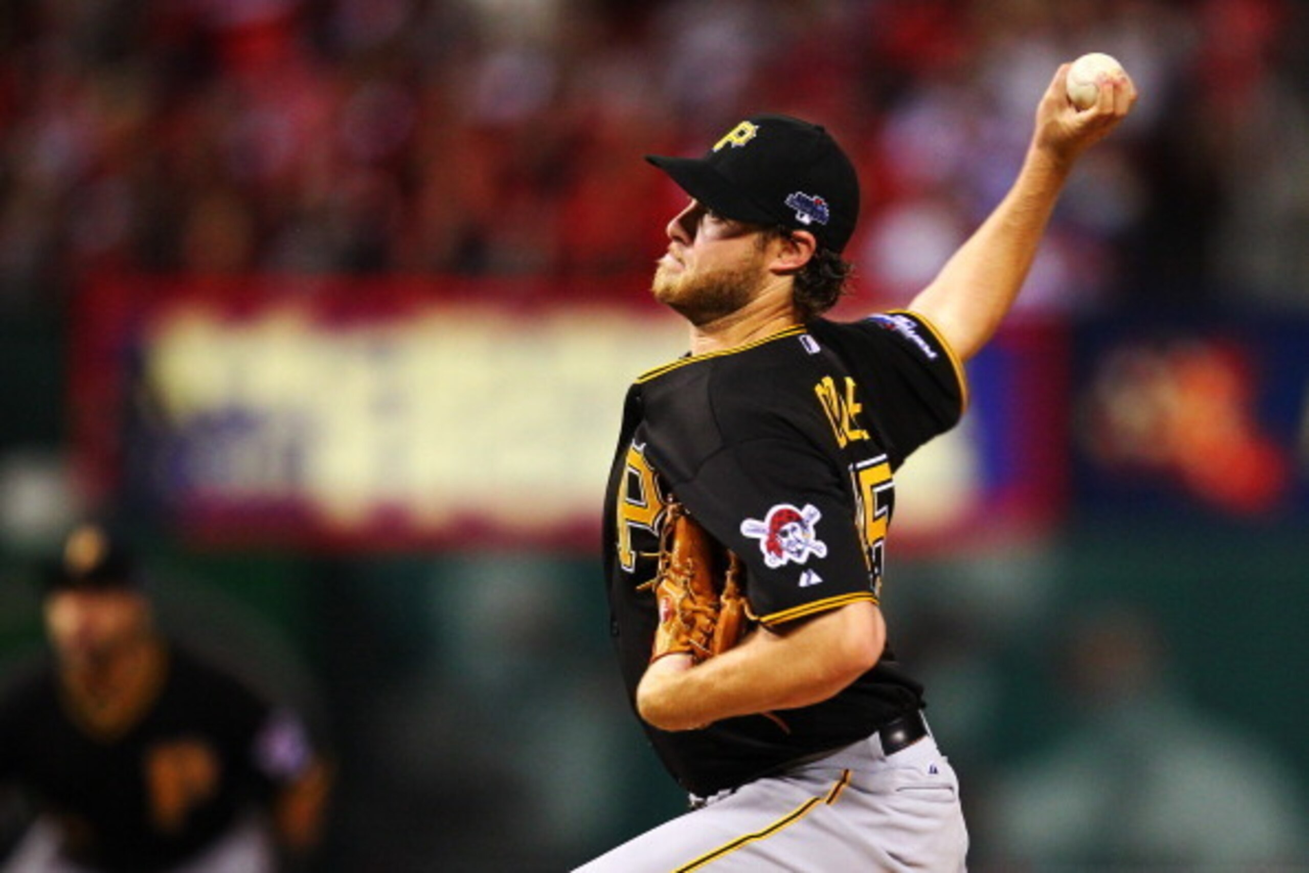ST LOUIS, MO - OCTOBER 09: Gerrit Cole #45 of the Pittsburgh Pirates pitches in the first inning against the St. Louis Cardinals during Game Five of the National League Division Series at Busch Stadium on October 9, 2013 in St Louis, Missouri. (Photo by ST LOUIS, MO - OCTOBER 09: Gerrit Cole #45 of the Pittsburgh Pirates pitches in the first inning against the St. Louis Cardinals during Game Five of the National League Division Series at Busch Stadium on October 9, 2013 in St Louis, Missouri. (Photo by