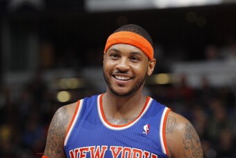 SACRAMENTO, CA - MARCH 26:  Carmelo Anthony #7 of the New York Knicks stands on the court during a game against the Sacramento Kings at Sleep Train Arena on March 26, 2014 in Sacramento, California. NOTE TO USER: User expressly acknowledges and agrees tha