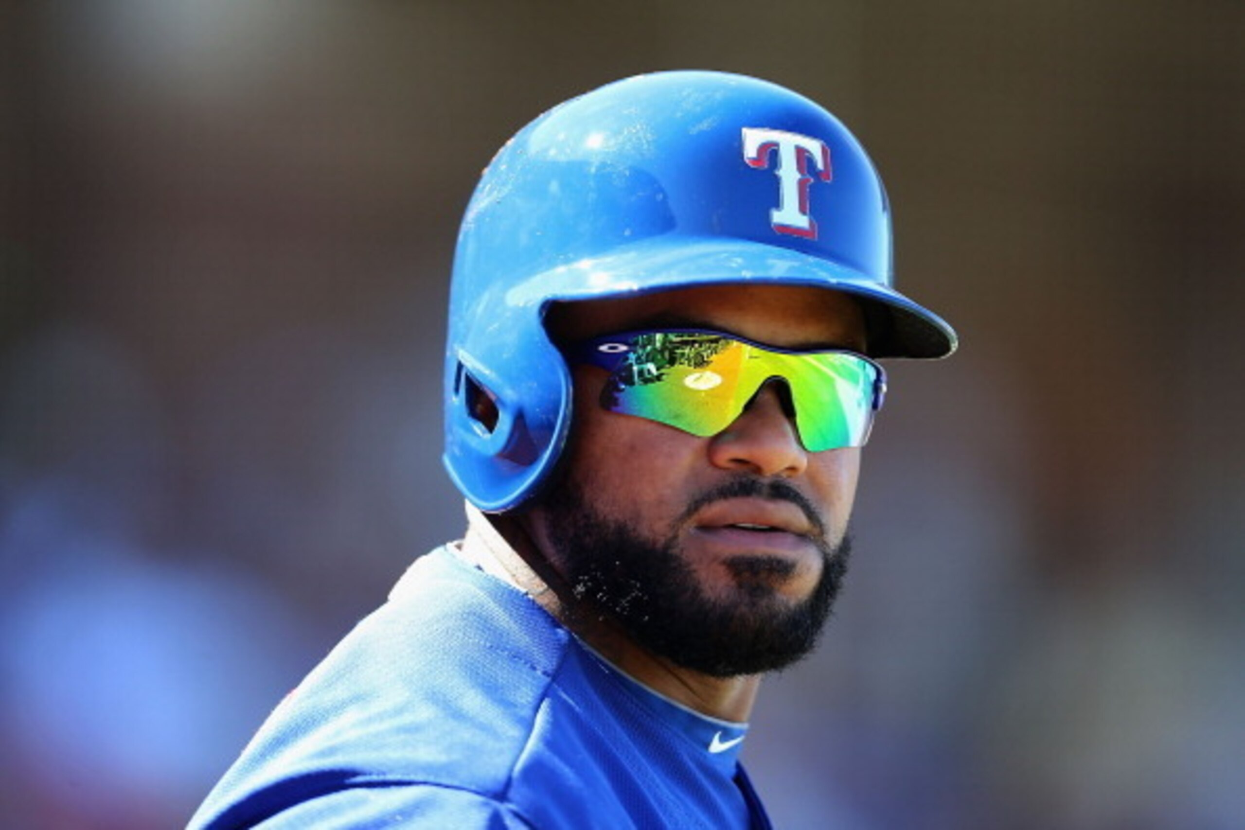 SURPRISE, AZ - MARCH 08:  Prince Fielder #84 of the Texas Rangers stands on deck during the spring training game against the Los Angeles Dodgers at Surprise Stadium on March 8, 2014 in Surprise, Arizona.  (Photo by Christian Petersen/Getty Images)
