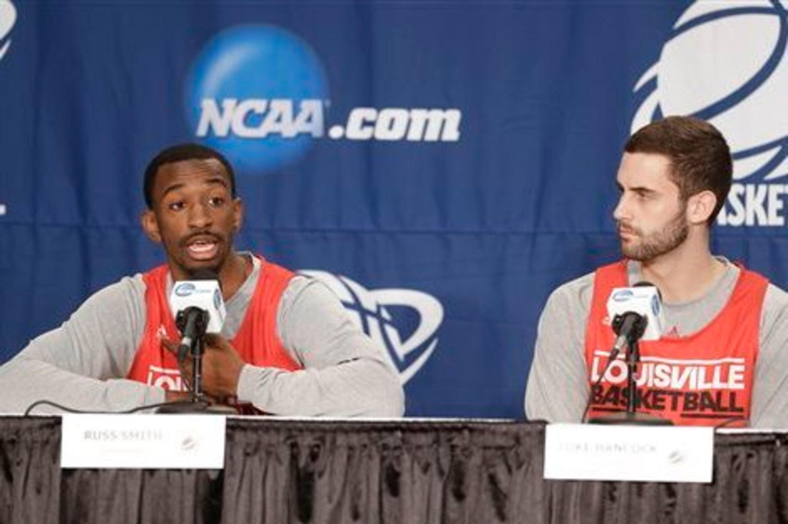 Seniors Russ Smith (left) and Luke Hancock.