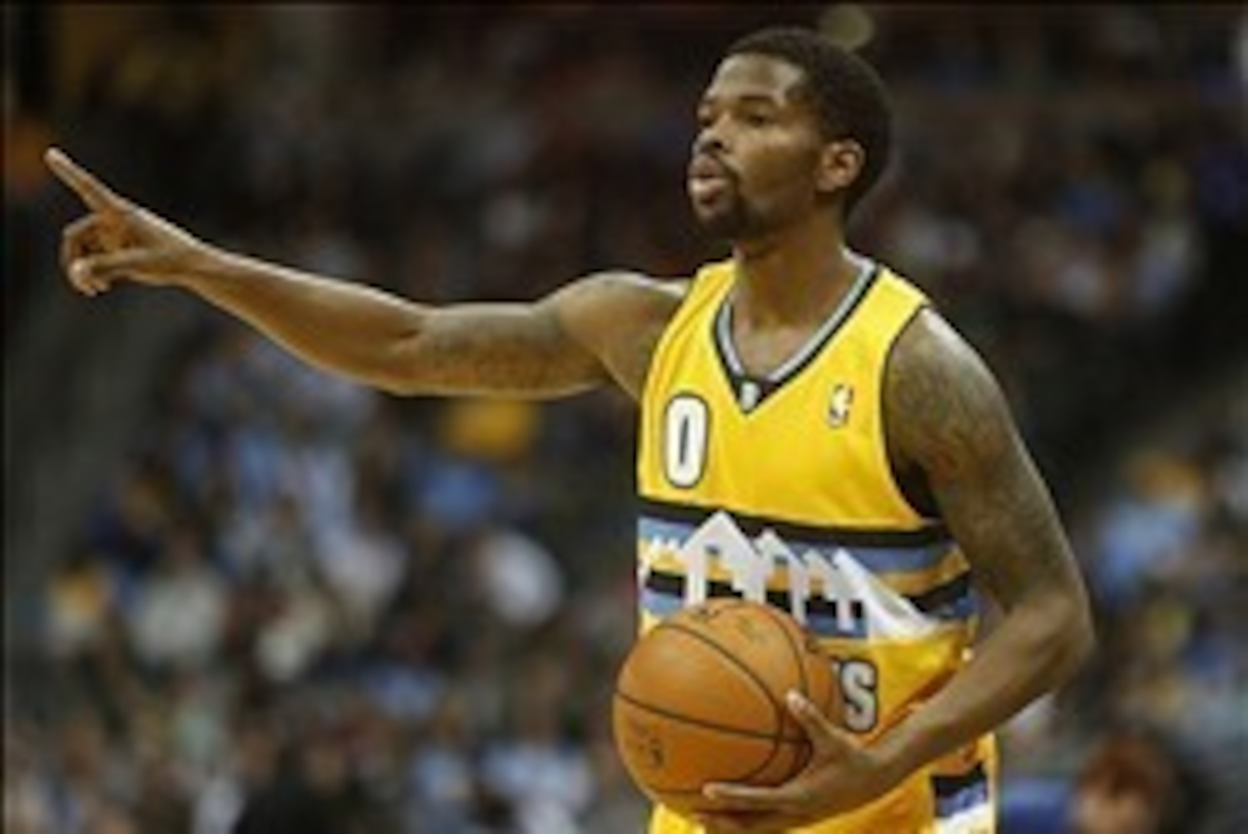 Feb 27, 2014; Denver, CO, USA; Denver Nuggets guard Aaron Brooks (0) during the first half against the Brooklyn Nets at Pepsi Center. Mandatory Credit: Chris Humphreys-USA TODAY Sports