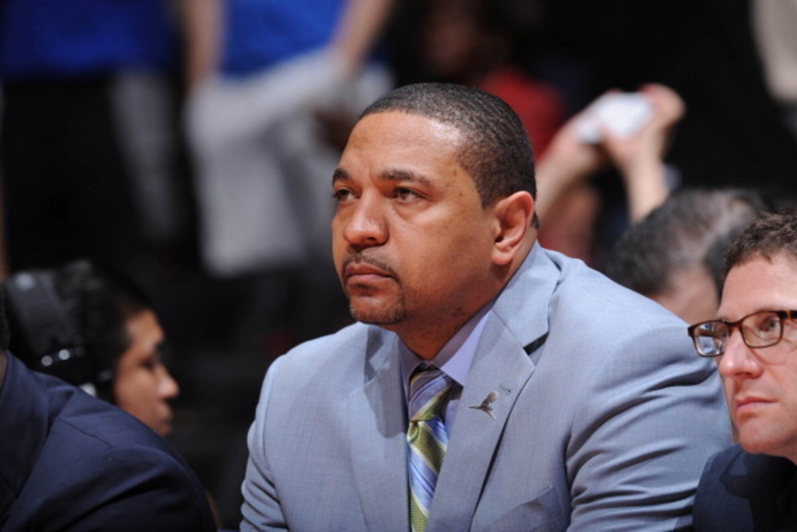 LOS ANGELES, CA - MARCH 12: Mark Jackson of the Golden State Warriors looks on during a game against the Los Angeles Clippers at Staples Center on March 12, 2014 in Los Angeles, California. NOTE TO USER: User expressly acknowledges and agrees that, by dow