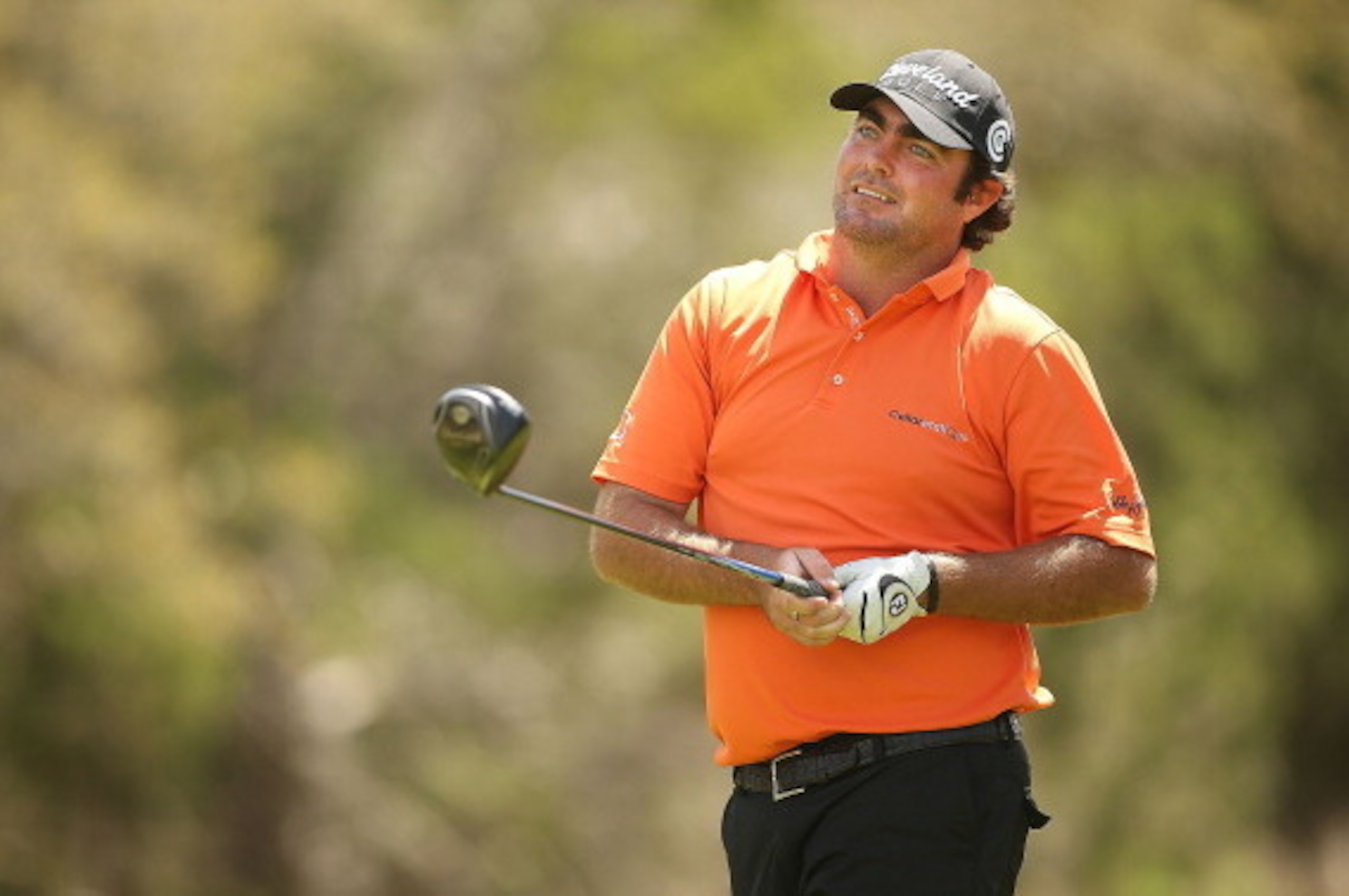 SAN ANTONIO, TX - MARCH 29:  Steven Bowditch tees off on the 9th during Round Three of the Valero Texas Open at TPC San Antonio AT&T Oaks Course on March 29, 2014 in San Antonio, Texas.  (Photo by Darren Carroll/Getty Images)