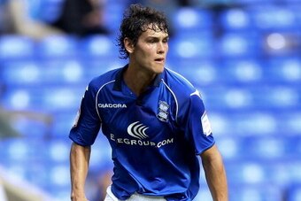 BIRMINGHAM, ENGLAND - AUGUST 18: Will Packwood of Birmingham in action during the npower Championship match between Birmingham City and Charlton Athletic at St. Andrews Stadium on August 18, 2012 in Birmingham, England. (Photo by Ben Hoskins/Getty Images)