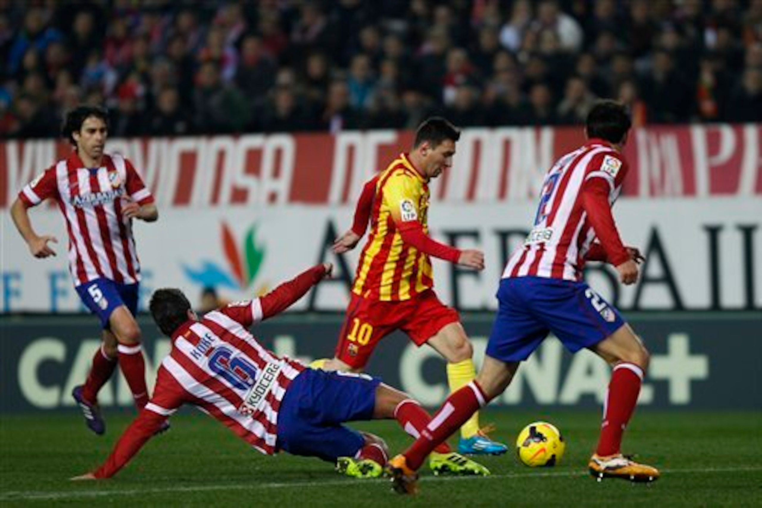 Atletico Madrid are out to stop the Blaugrana.