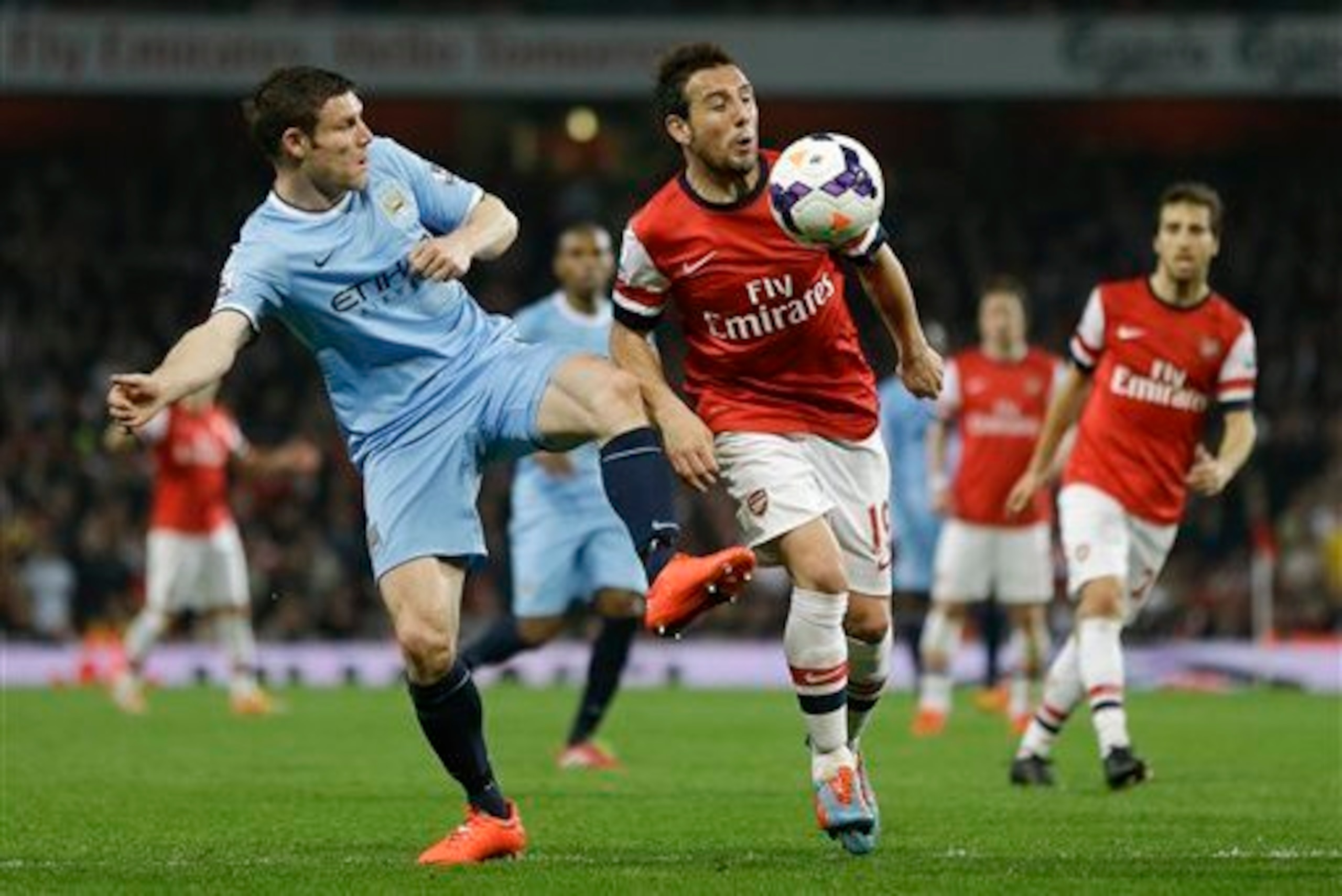 Cazorla was in dominant mood against Manchester City. Cazorla was in dominant mood against Manchester City.