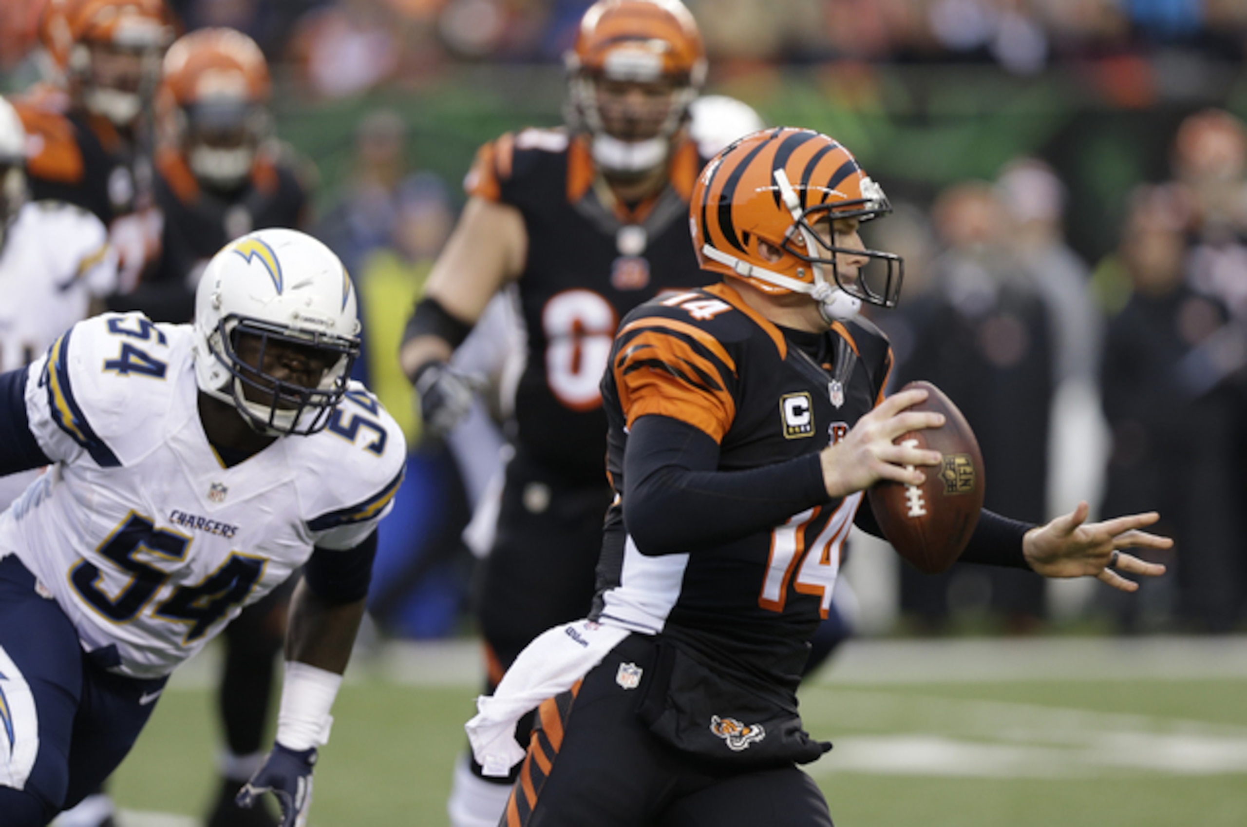 Dalton turned the ball over three times in a playoff loss to the San Diego Chargers last January.