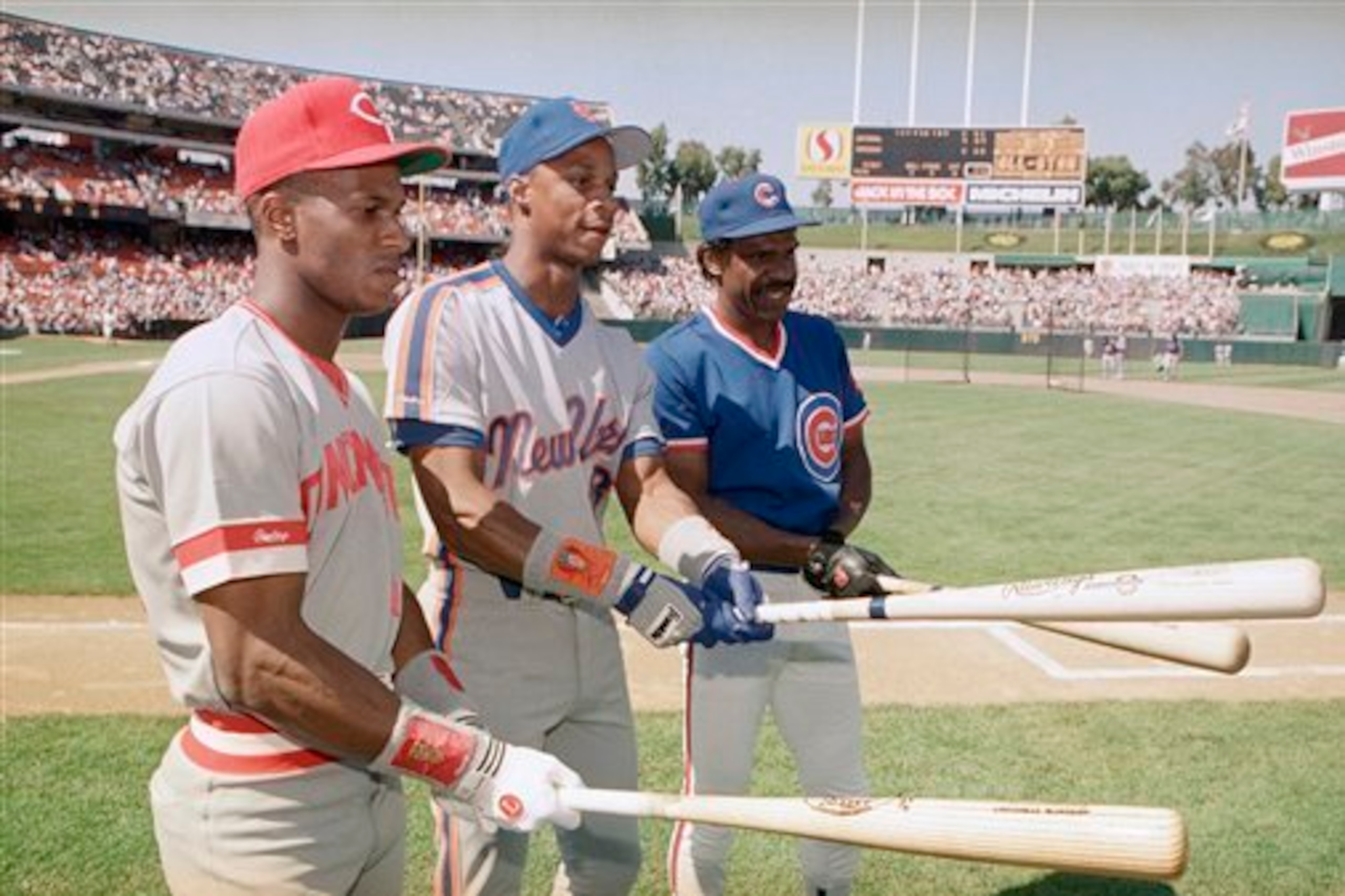 Eric Davis, Darryl Strawberry and Andre Dawson in 1987.