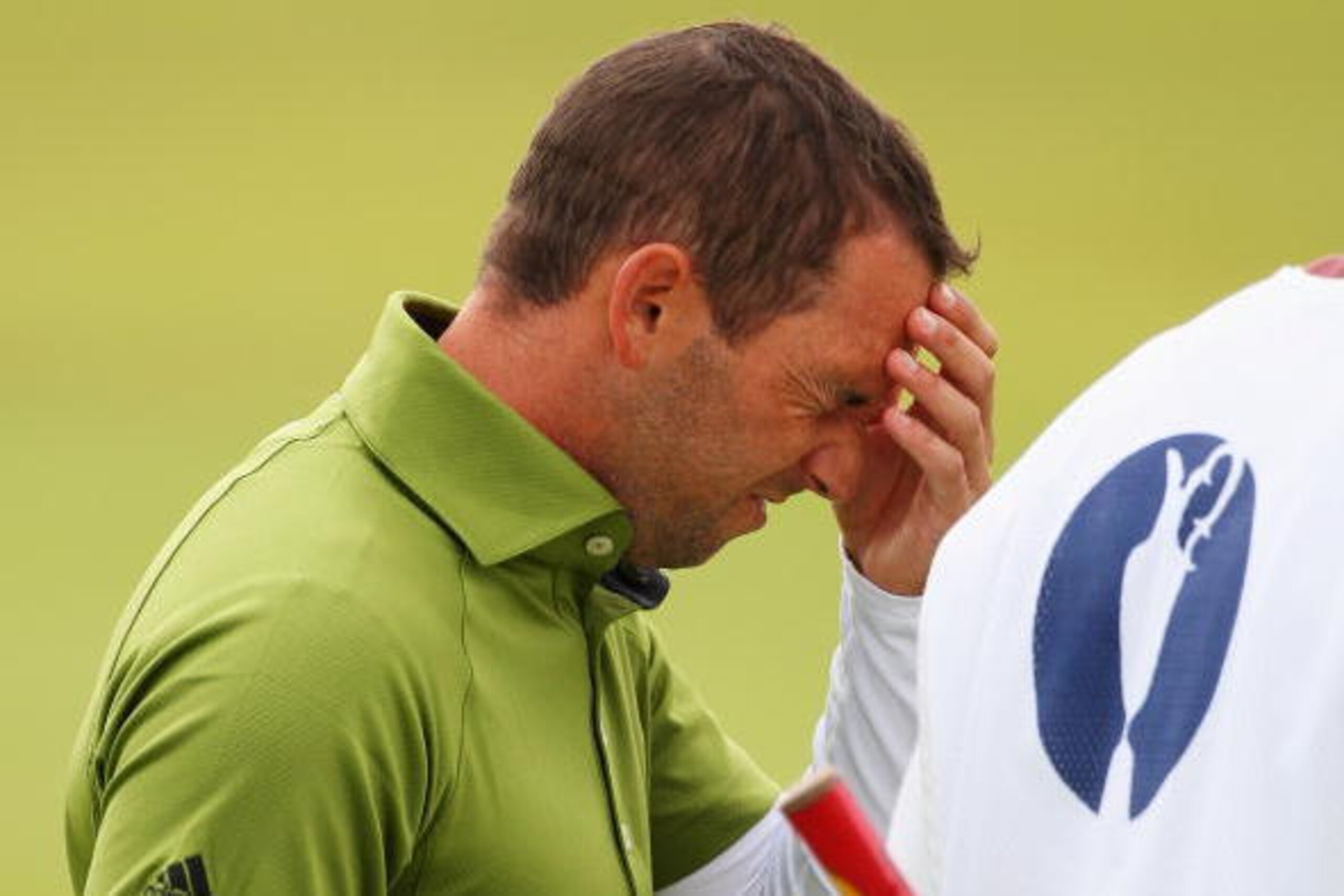 CARNOUSTIE, UNITED KINGDOM - JULY 22:  Sergio Garcia of Spain reacts to a missed par putt on the 18th green during the final round of The 136th Open Championship at the Carnoustie Golf Club on July 22, 2007 in Carnoustie, Scotland.  (Photo by Stuart Frank