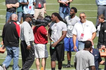 Clowney at his pro day, which was held this week.