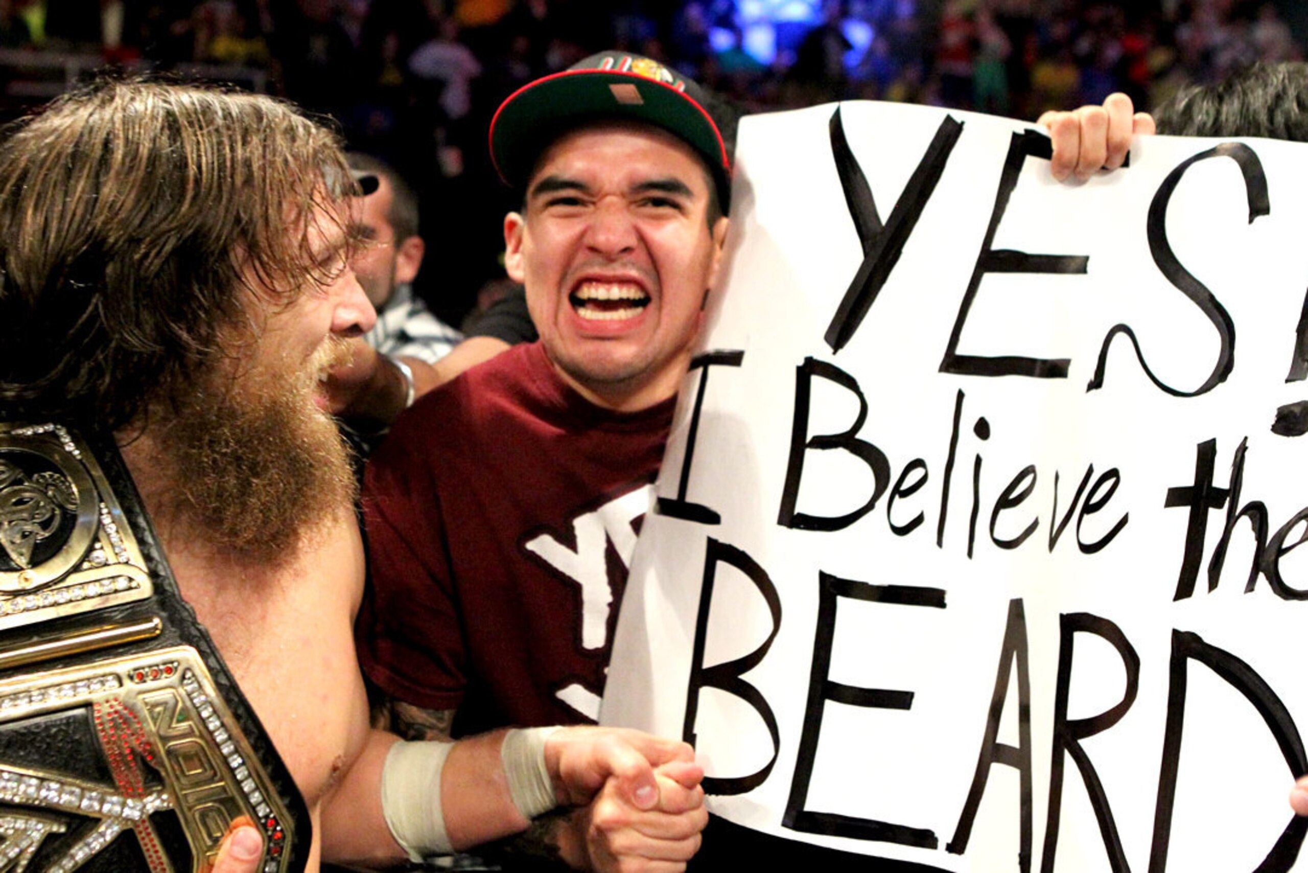 Daniel Bryan and a fan