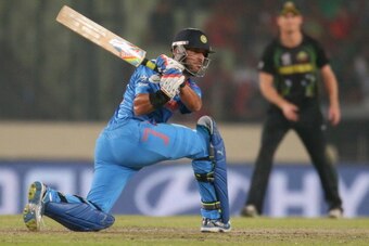 DHAKA, BANGLADESH - MARCH 30:  Yuvraj Singh of India bats during the ICC World Twenty20 Bangladesh 2014 match between India v Australia at Sher-e-Bangla Mirpur Stadium on March 30, 2014 in Dhaka, Bangladesh.  (Photo by Scott Barbour/Getty Images)