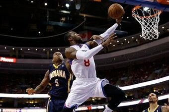 Wroten soars to the hoop against Indiana.