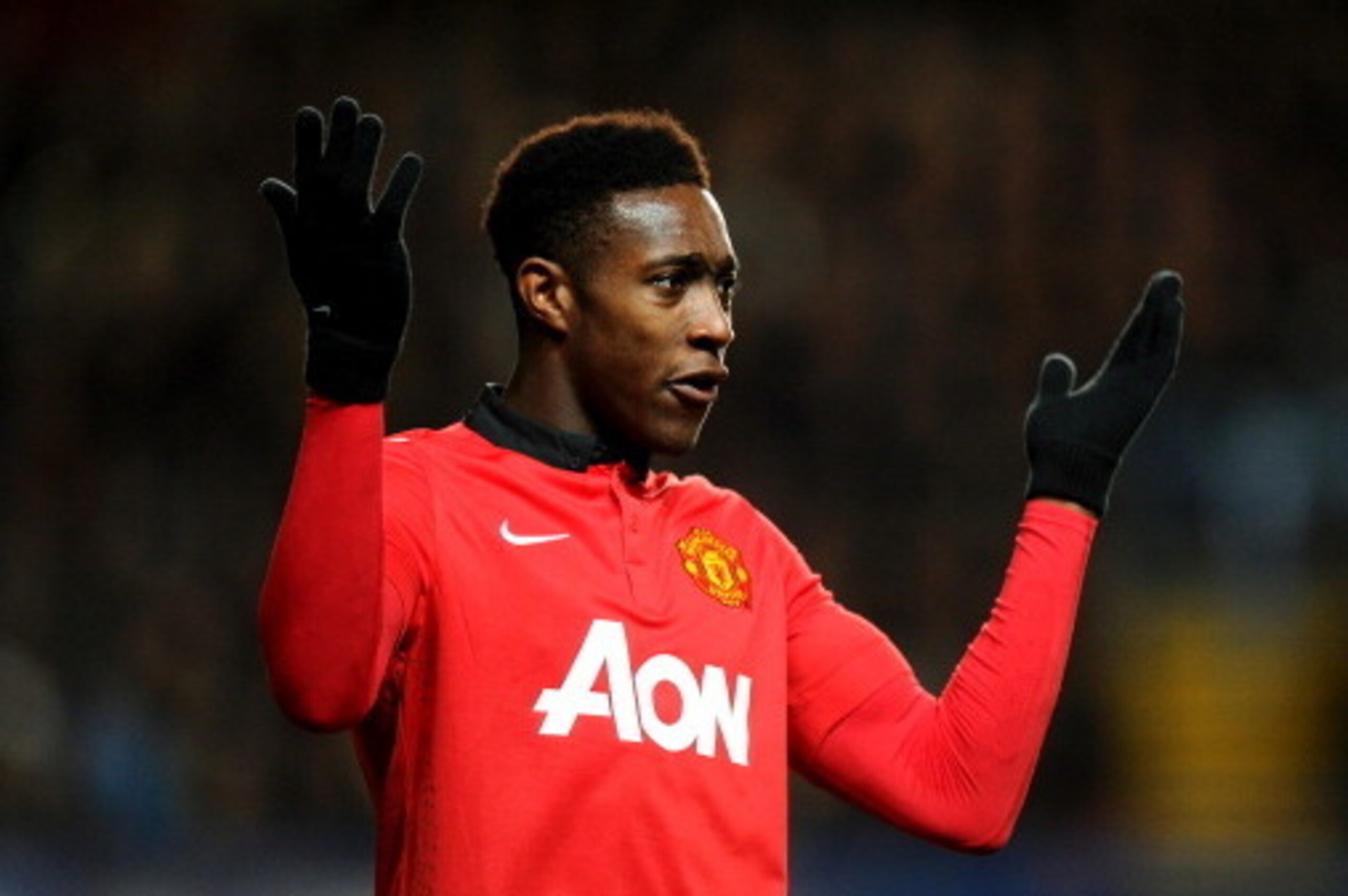 LONDON, ENGLAND - JANUARY 19:  Danny Welbeck of Manchester United reacts during the Barclays Premier League match between Chelsea and Manchester United at Stamford Bridge on January 19, 2014 in London, England.  (Photo by Mike Hewitt/Getty Images)