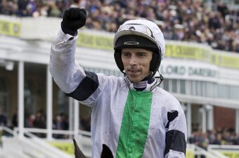 Aspell celebrates his historic win.