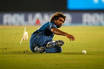 Sri Lankan captain Malinga was unlucky to drop Virat Kohli early in the Indian's proceedings.