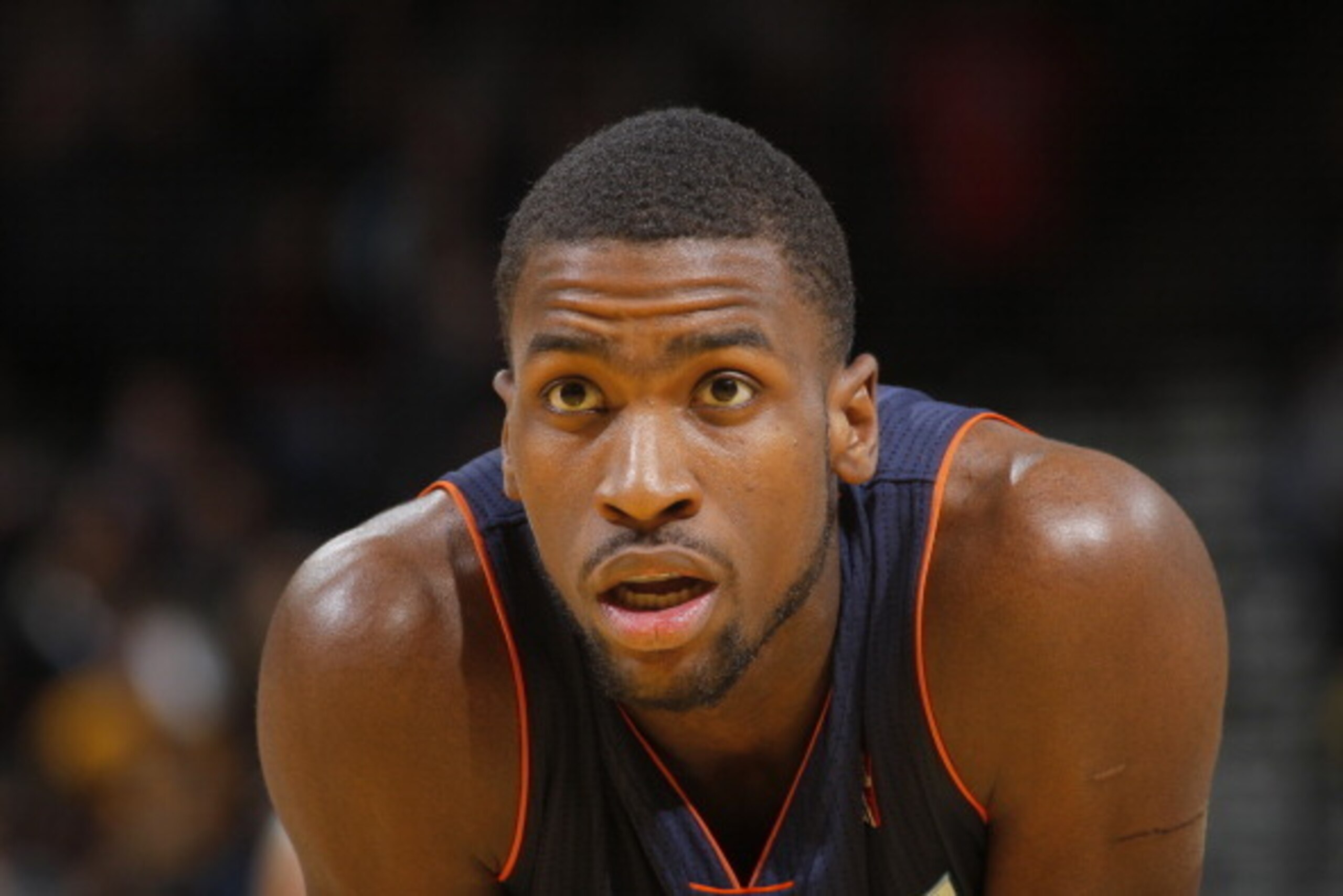 OAKLAND, CA - FEBRUARY 4: Michael Kidd-Gilchrist #14 of the Charlotte Bobcats in a game against the Golden State Warriors on February 4, 2014 at Oracle Arena in Oakland, California. NOTE TO USER: User expressly acknowledges and agrees that, by downloading