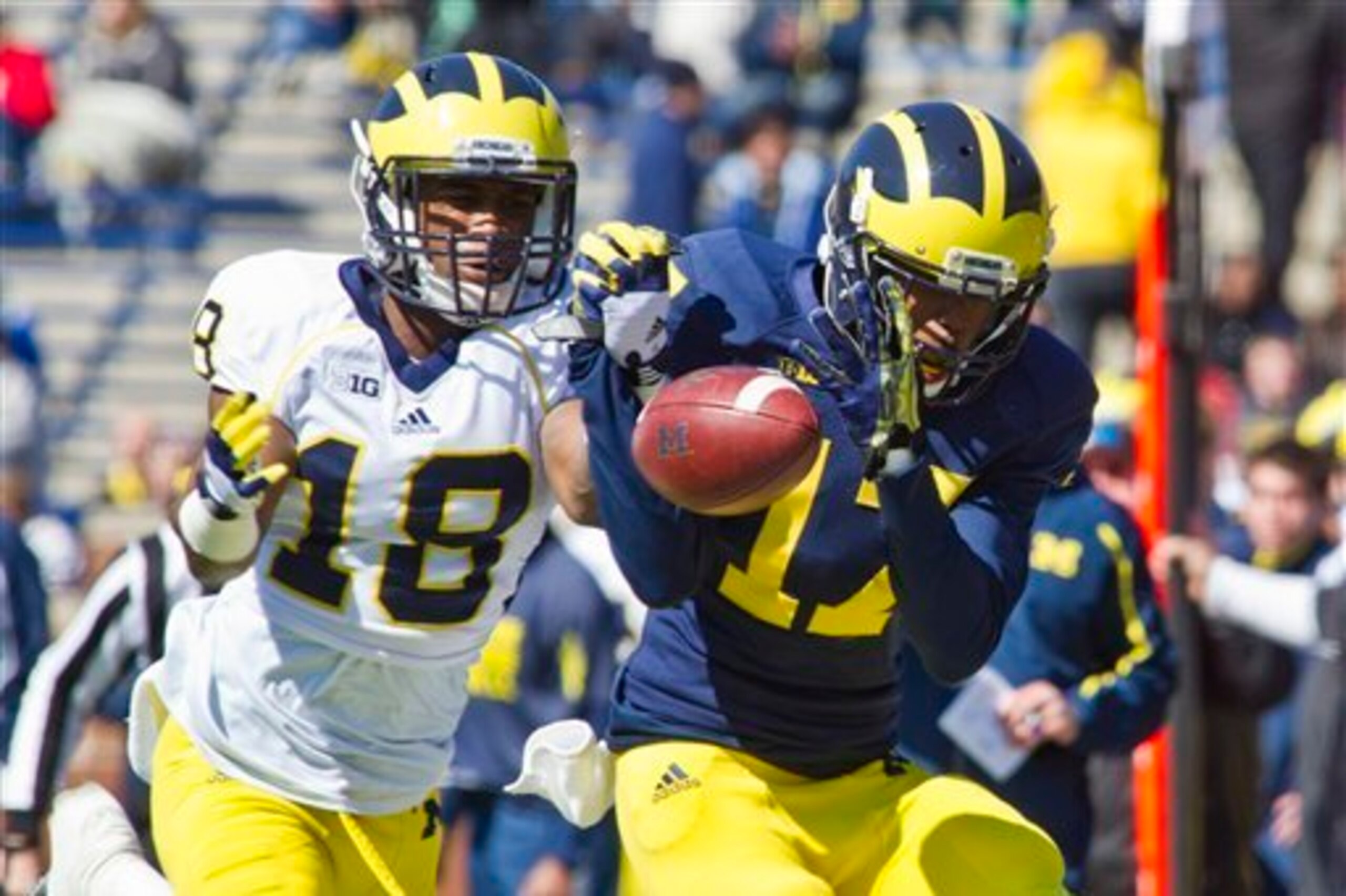 Blake Countess (L) is fortunate. His past ACL injury doesn't seem to be a major issue these days.