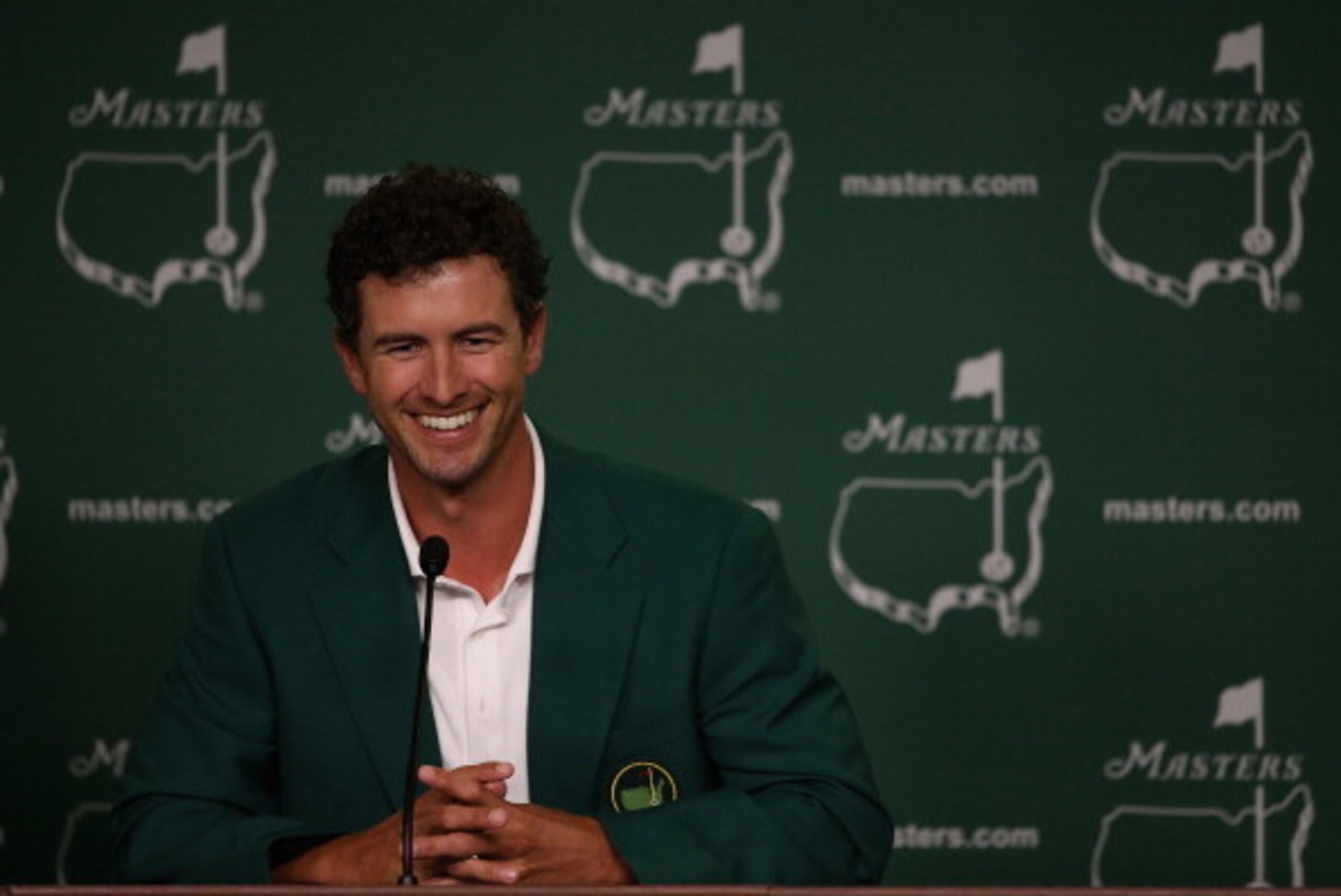 AUGUSTA, GA - APRIL 14: Adam Scott of Australia addresses the media at a press conference after winning the 2013 Masters Tournament at Augusta National Golf Club on April 14, 2013 in Augusta, Georgia. (Photo by Andrew Redington/Getty Images) AUGUSTA, GA - APRIL 14: Adam Scott of Australia addresses the media at a press conference after winning the 2013 Masters Tournament at Augusta National Golf Club on April 14, 2013 in Augusta, Georgia. (Photo by Andrew Redington/Getty Images)