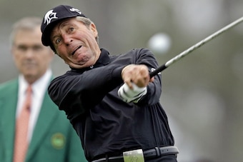 Gary Players returns to the Masters every year, but his original green jacket stays home in South Africa.