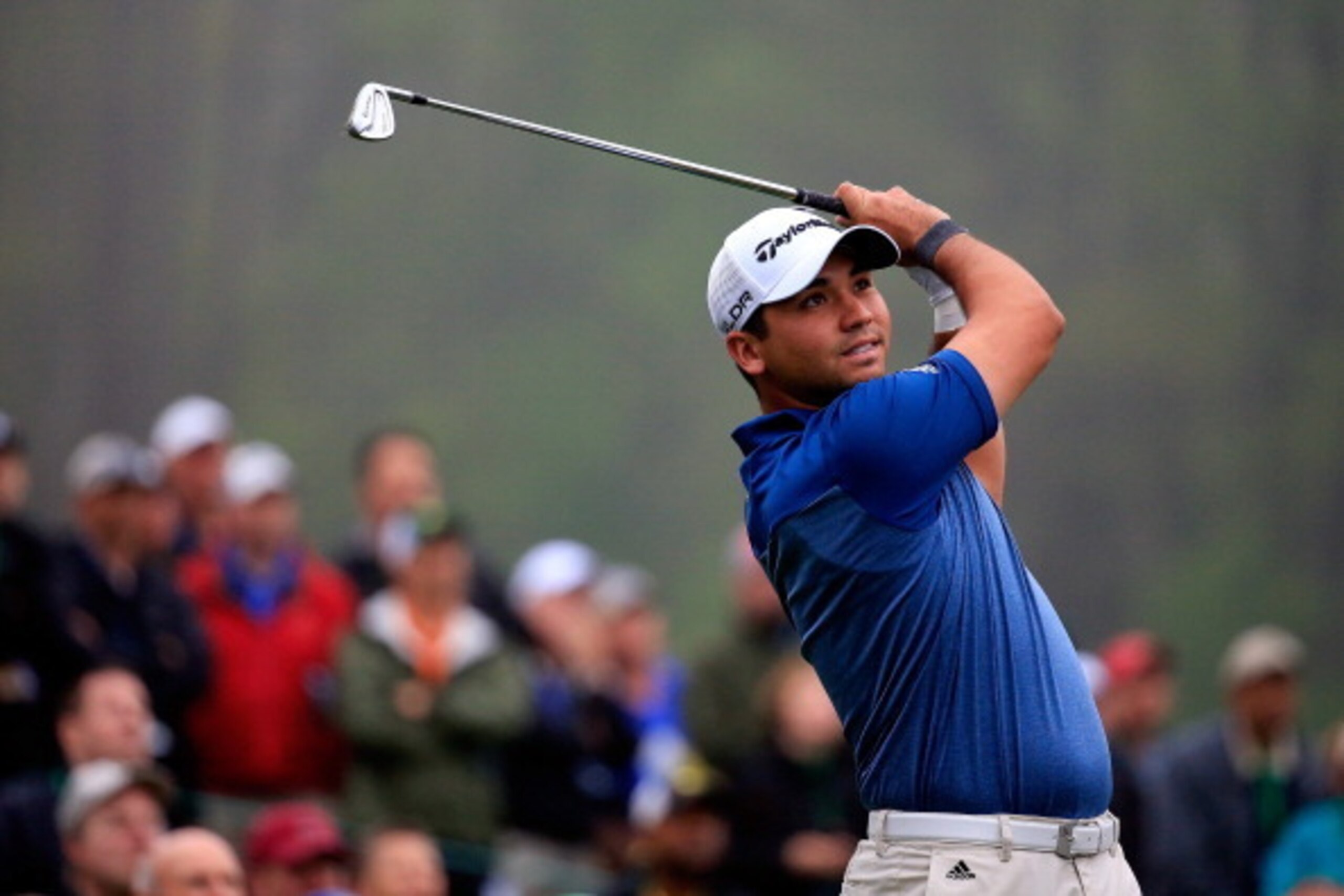 AUGUSTA, GA - APRIL 07:  Jason Day of Australia hits a shot during a practice round prior to the start of the 2014 Masters Tournament at Augusta National Golf Club on April 7, 2014 in Augusta, Georgia.  (Photo by Rob Carr/Getty Images)