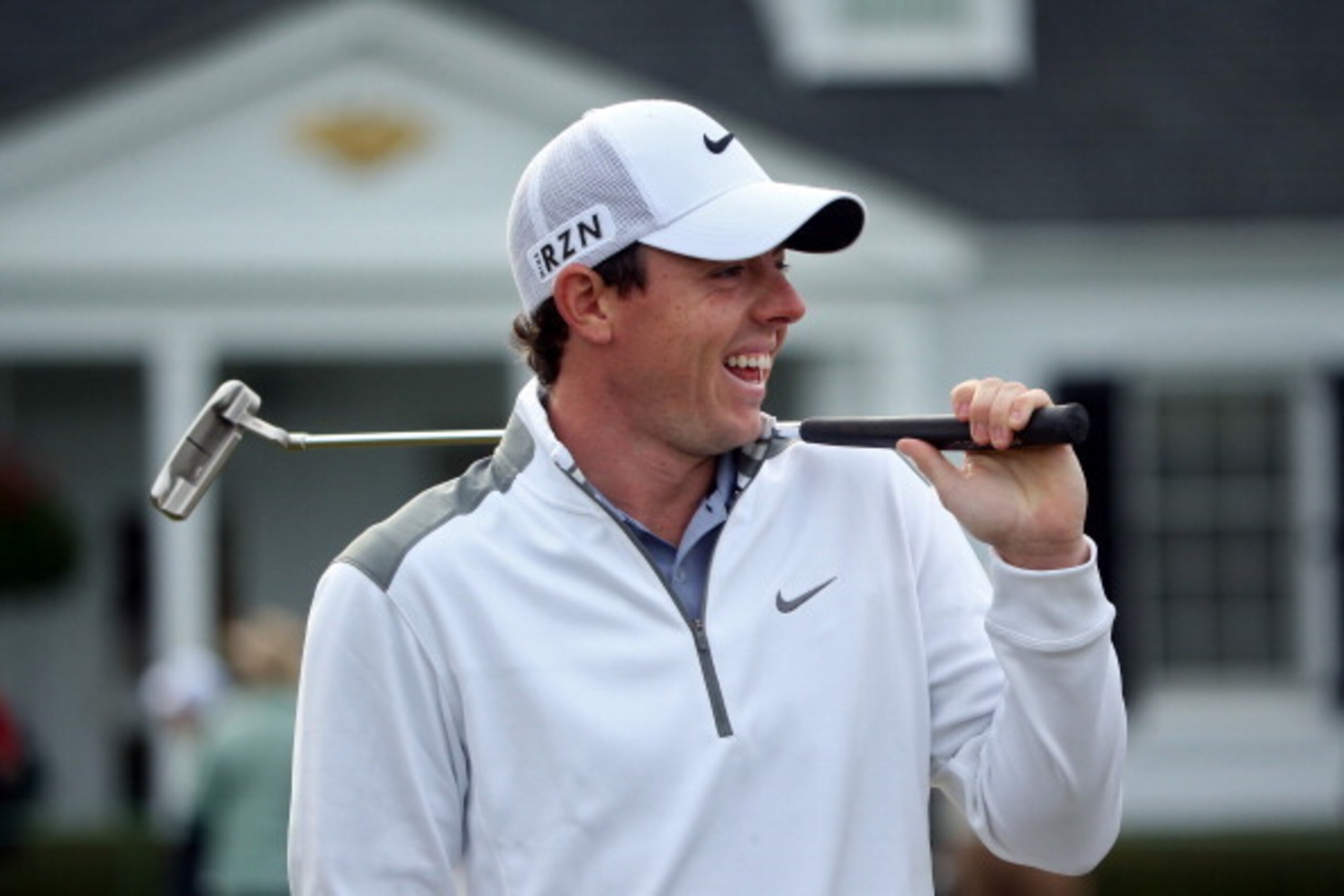 AUGUSTA, GA - APRIL 08:  Rory McIlroy of Northern Ireland waits on the practice green during a practice round prior to the start of the 2014 Masters Tournament at Augusta National Golf Club on April 8, 2014 in Augusta, Georgia.  (Photo by Andrew Redington