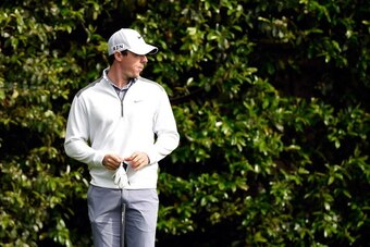 AUGUSTA, GA - APRIL 08:  Rory McIlroy of Northern Ireland looks on during a practice round prior to the start of the 2014 Masters Tournament at Augusta National Golf Club on April 8, 2014 in Augusta, Georgia.  (Photo by Harry How/Getty Images)