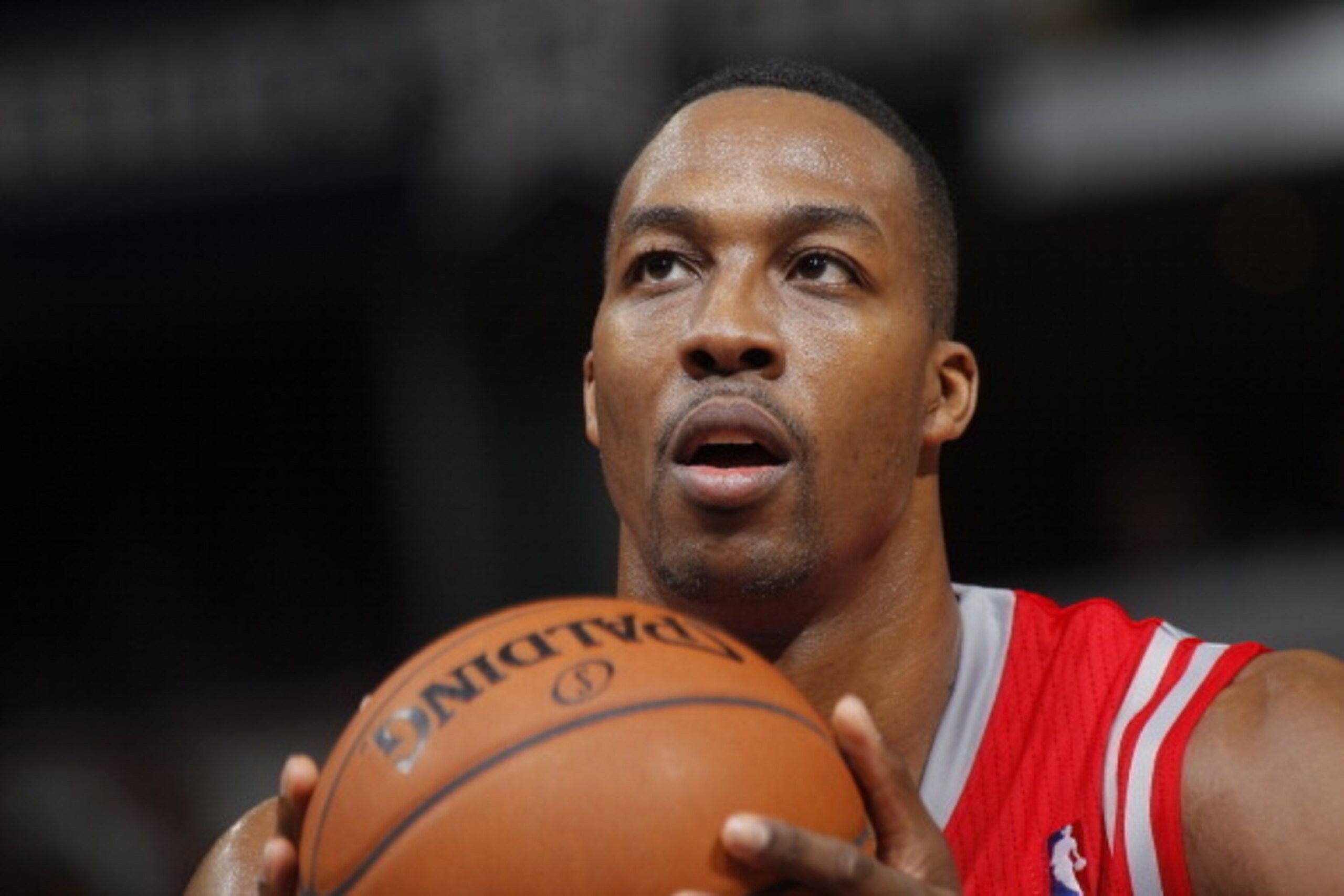 SACRAMENTO, CA - FEBRUARY 25: Dwight Howard #12 of the Houston Rockets attempts a free throw shot against the Sacramento Kings on February 25, 2014 at Sleep Train Arena in Sacramento, California. NOTE TO USER: User expressly acknowledges and agrees that, SACRAMENTO, CA - FEBRUARY 25: Dwight Howard #12 of the Houston Rockets attempts a free throw shot against the Sacramento Kings on February 25, 2014 at Sleep Train Arena in Sacramento, California. NOTE TO USER: User expressly acknowledges and agrees that,