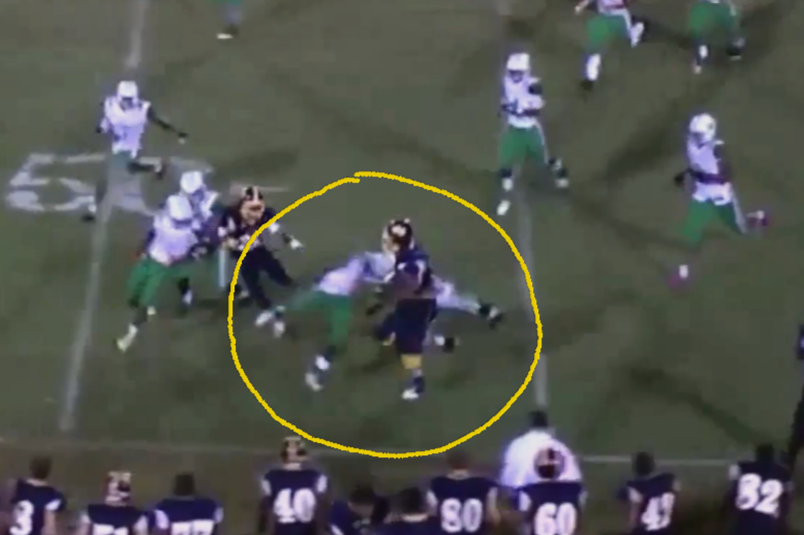 James is a punishing tackler on the open field.