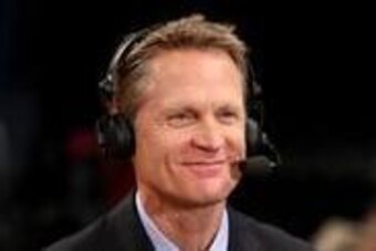 May 4, 2013; Brooklyn, NY, USA; Television announcer Steve Kerr before game seven of the first round of the 2013 NBA Playoffs between the Brooklyn Nets and the Chicago Bulls at the Barclays Center. Mandatory Credit: Debby Wong-USA TODAY Sports