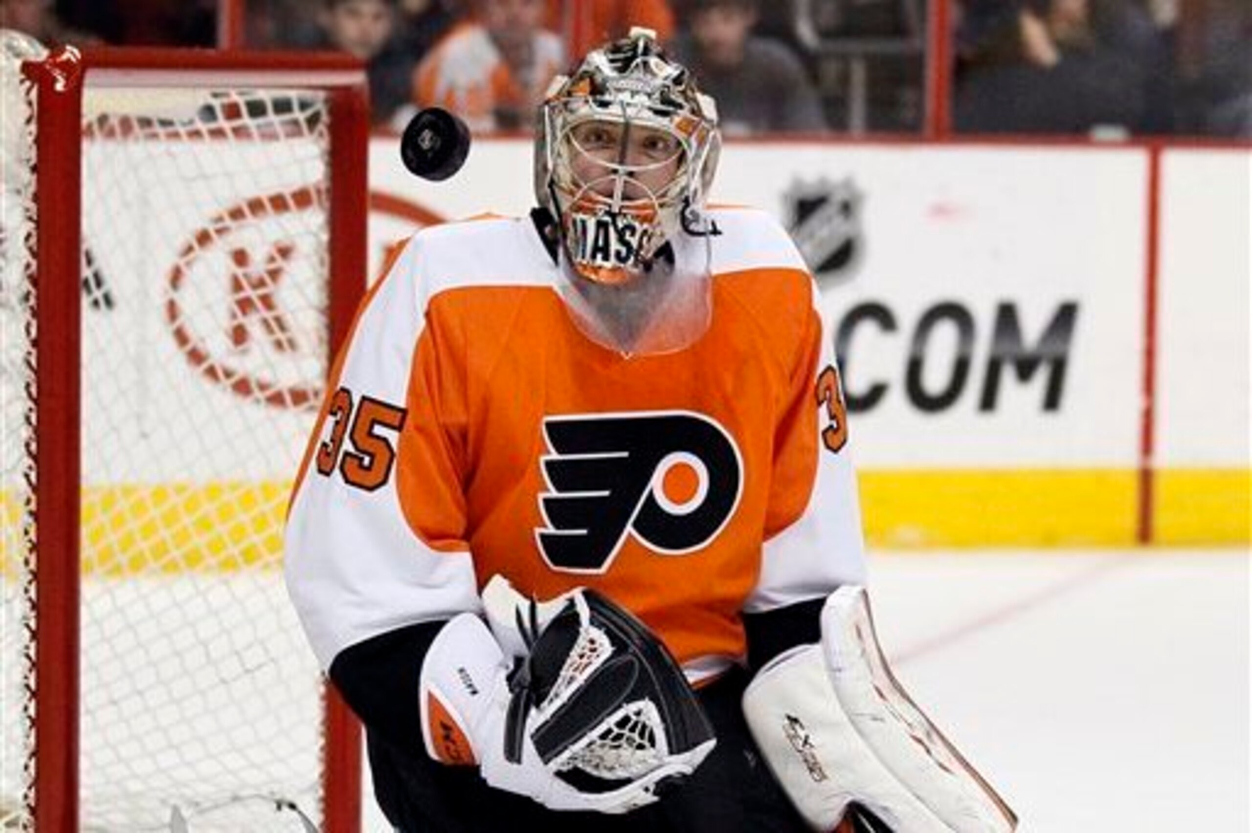 Mason hopes to win his first NHL playoff game this year. Mason hopes to win his first NHL playoff game this year.