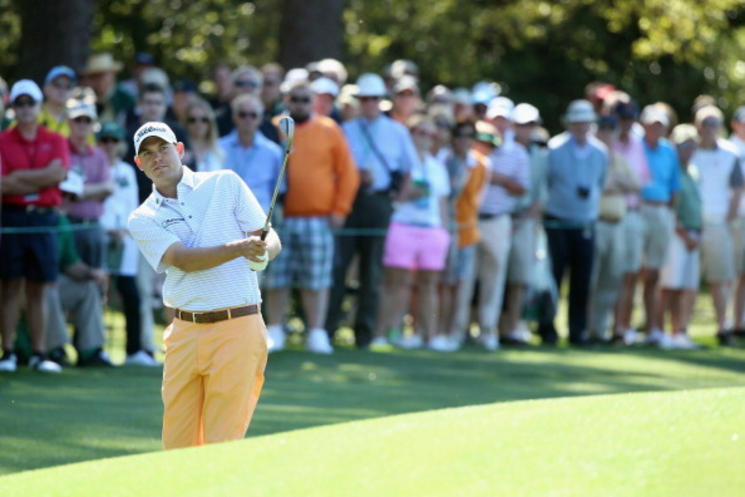 AUGUSTA, GA - APRIL 10:  Bill Haas of the United States plays a shot to the first green during the first round of the 2014 Masters Tournament at Augusta National Golf Club on April 10, 2014 in Augusta, Georgia.  (Photo by Andrew Redington/Getty Images)