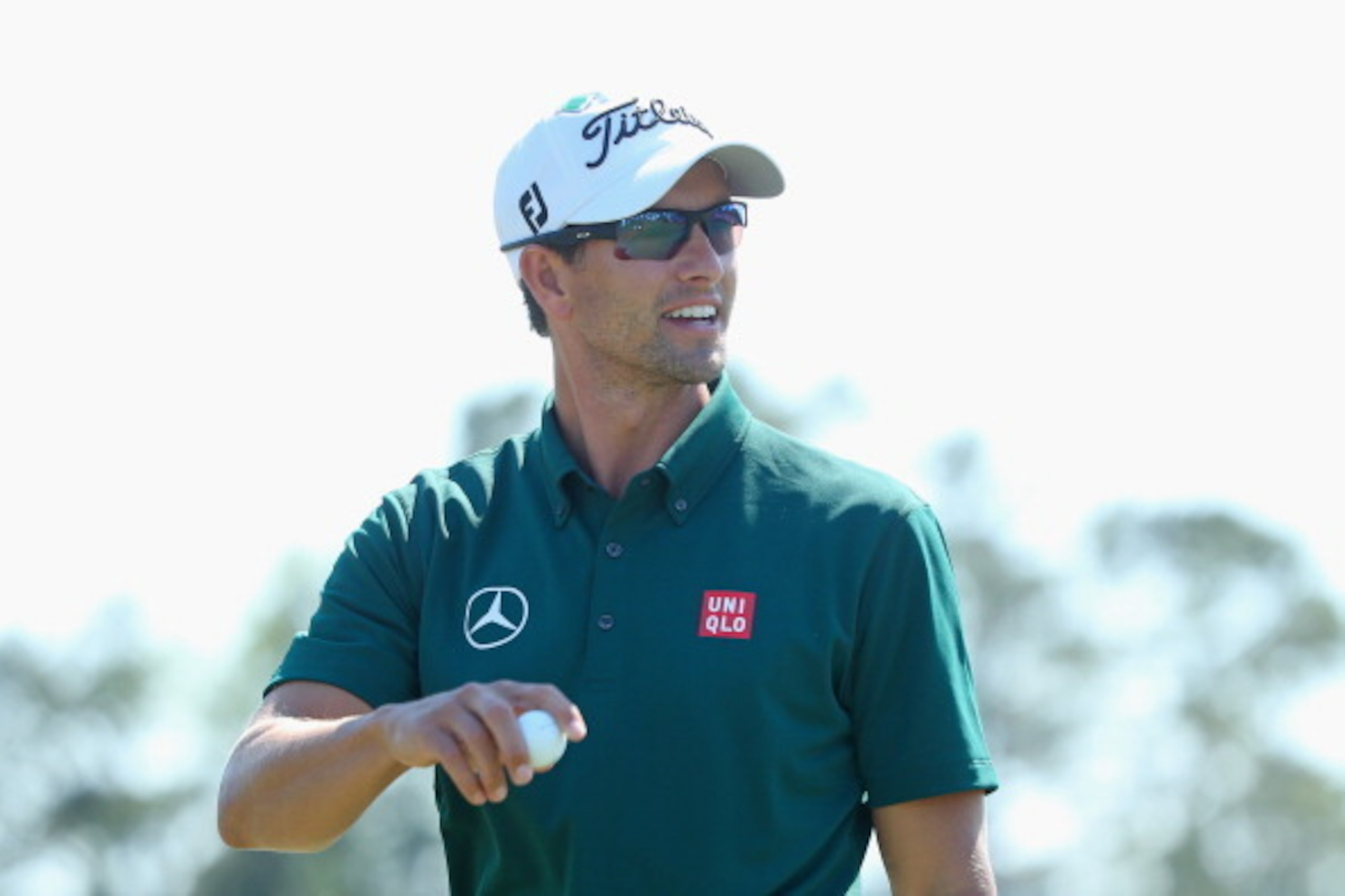 AUGUSTA, GA - APRIL 10:  Adam Scott of Australia saves par on the 18th green during the first round of the 2014 Masters Tournament at Augusta National Golf Club on April 10, 2014 in Augusta, Georgia.  (Photo by Andrew Redington/Getty Images)