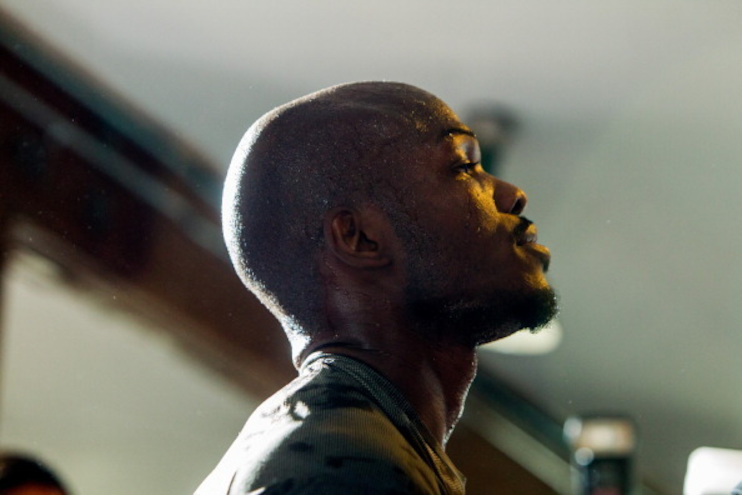 LOS ANGELES, CA - APRIL 3:  Close up of Timothy 'Desert Storm' Bradley Jr.  standing in the ring during his media workout at the Fortune Gym on April 3, 2014 in Los Angeles, California. (Photo by Alexis Cuarezma/Getty Images)