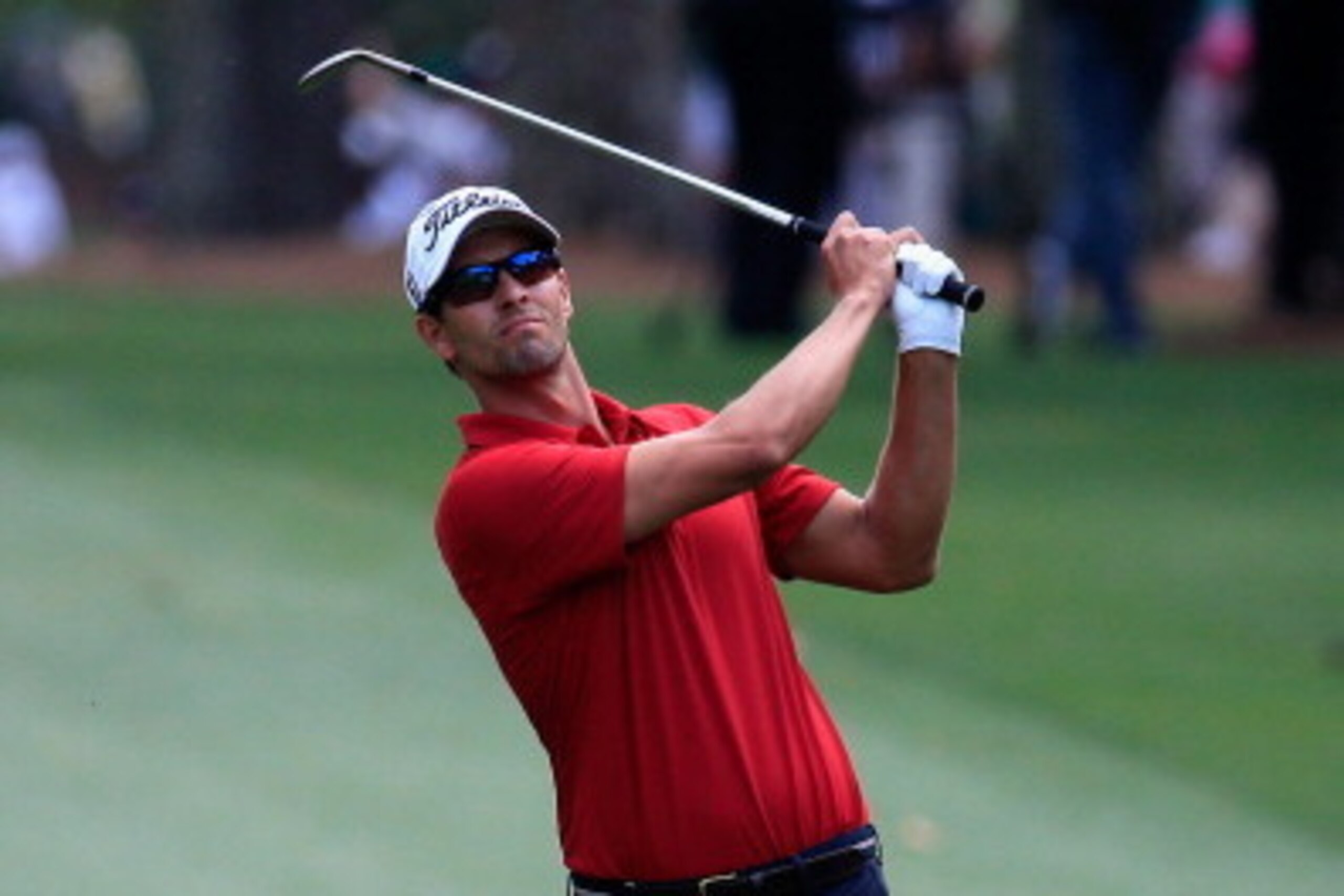 AUGUSTA, GA - APRIL 11:  Adam Scott of Australia hits a shot from the first fairway during the second round of the 2014 Masters Tournament at Augusta National Golf Club on April 11, 2014 in Augusta, Georgia.  (Photo by Rob Carr/Getty Images)