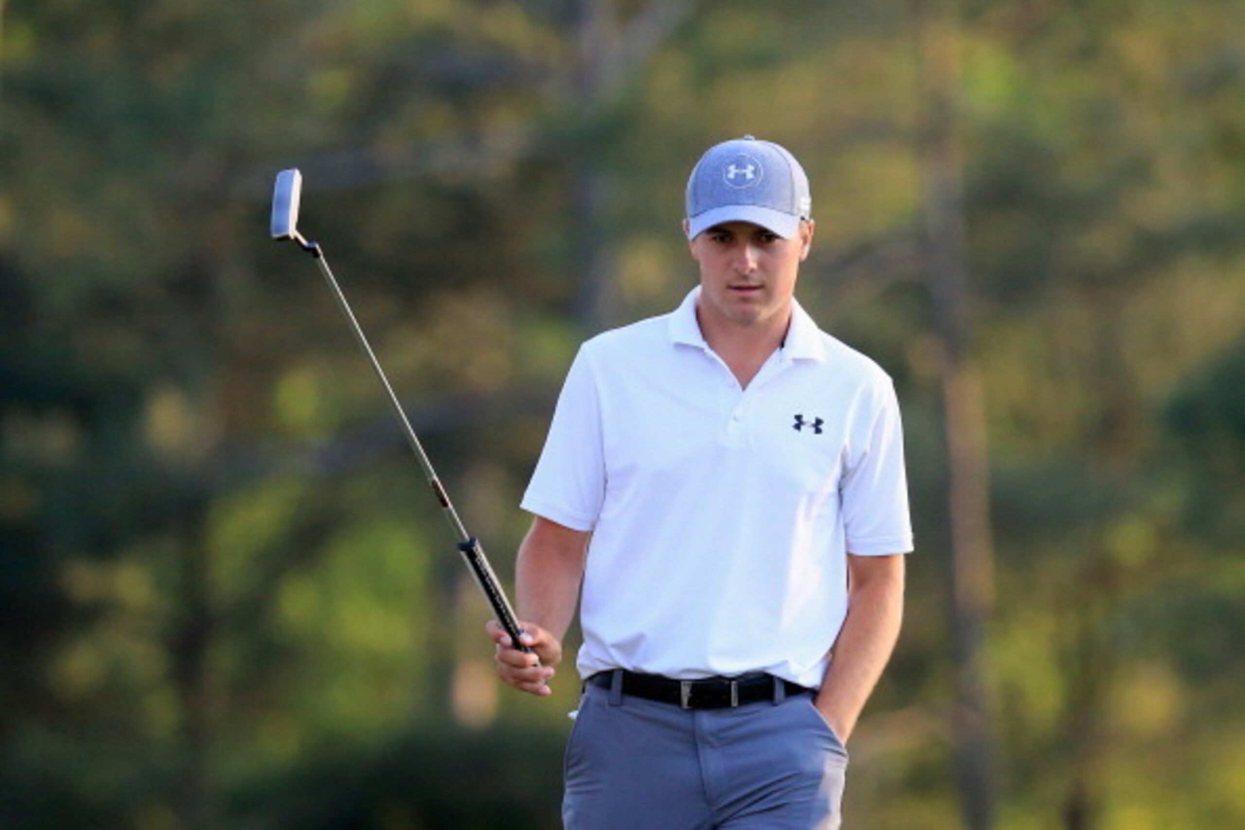 AUGUSTA, GA - APRIL 11:  Jordan Spieth of the United States walks across the 18th green during the second round of the 2014 Masters Tournament at Augusta National Golf Club on April 11, 2014 in Augusta, Georgia.  (Photo by Rob Carr/Getty Images)