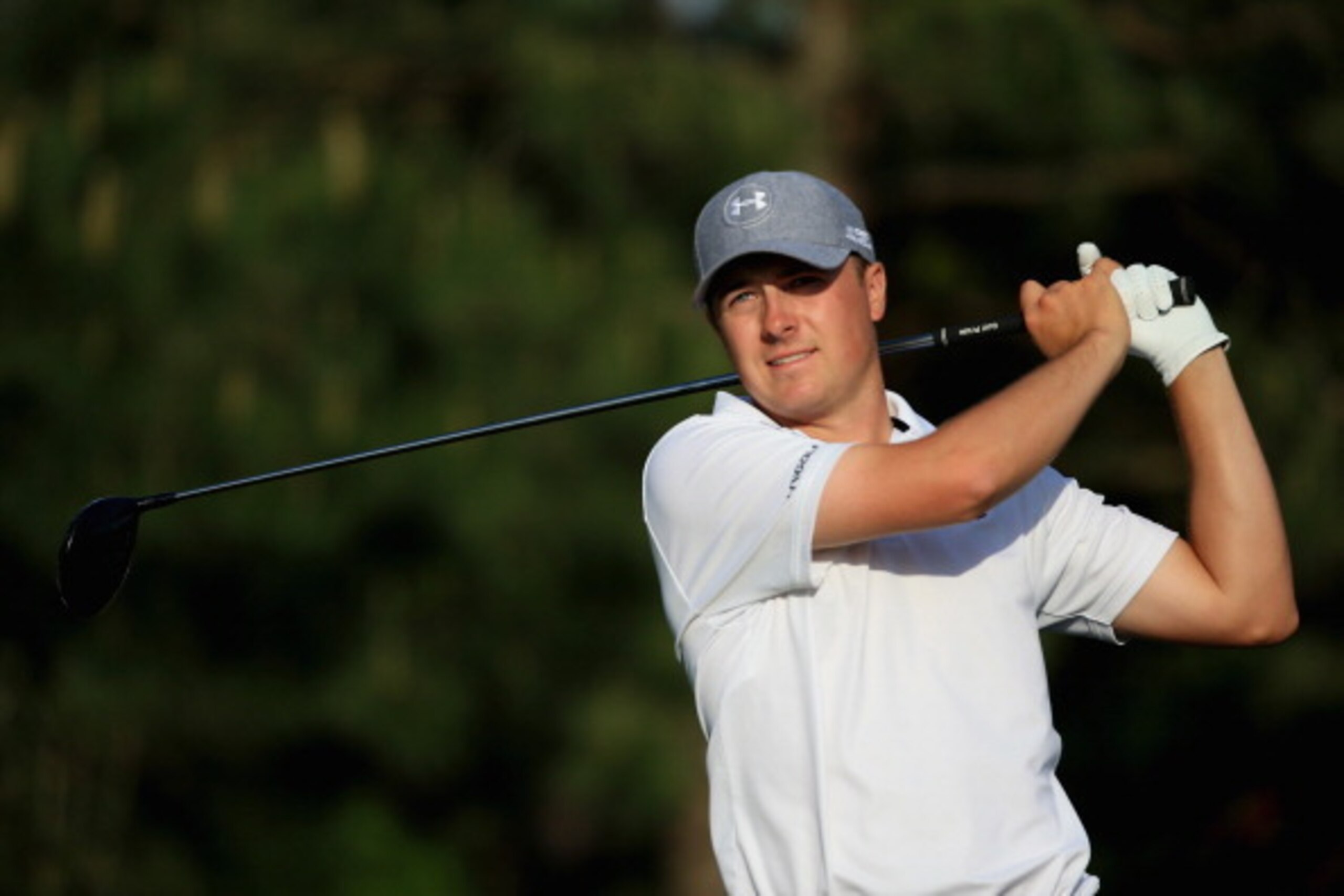 AUGUSTA, GA - APRIL 11:  Jordan Spieth of the United States watches his tee shot on the 15th hole during the second round of the 2014 Masters Tournament at Augusta National Golf Club on April 11, 2014 in Augusta, Georgia.  (Photo by David Cannon/Getty Ima