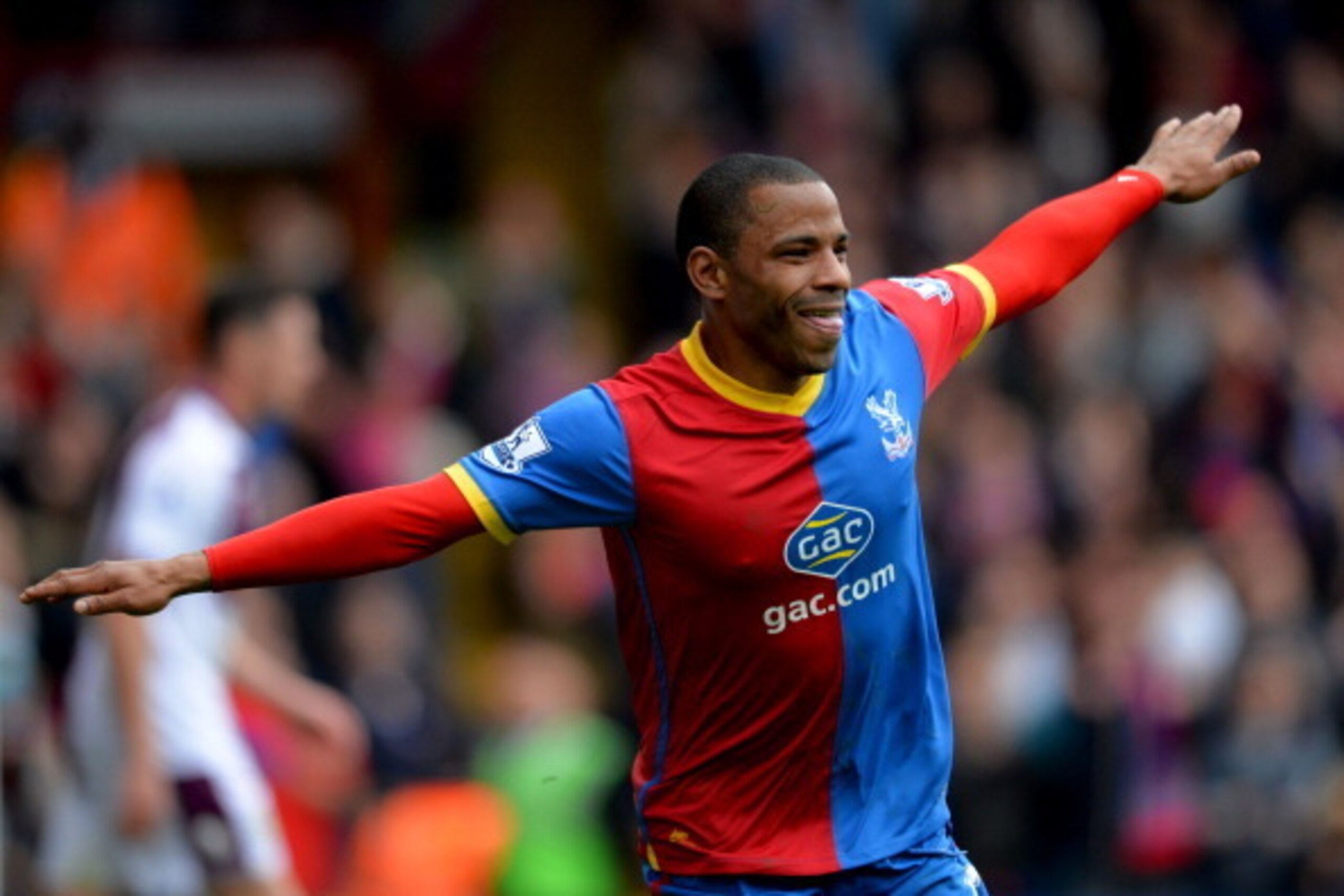 LONDON, ENGLAND - APRIL 12: Jason Puncheon of Crystal Palace celebrates as he scores their first goal during the Barclays Premier League match between Crystal Palace and Aston Villa at Selhurst Park on April 12, 2014 in London, England. (Photo by Christ LONDON, ENGLAND - APRIL 12: Jason Puncheon of Crystal Palace celebrates as he scores their first goal during the Barclays Premier League match between Crystal Palace and Aston Villa at Selhurst Park on April 12, 2014 in London, England. (Photo by Christ